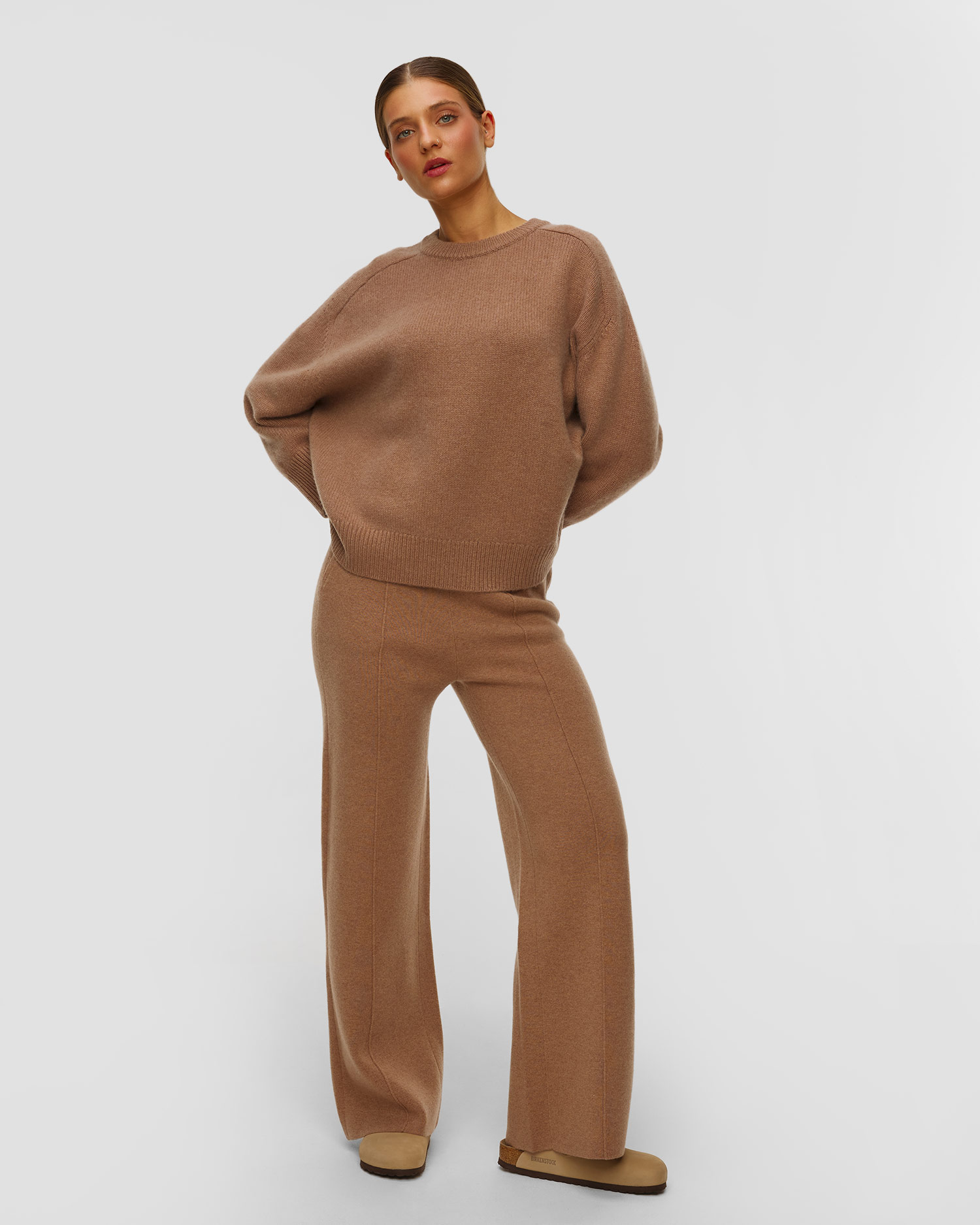 Pull en cachemire marron pour femmes Kujten Diane