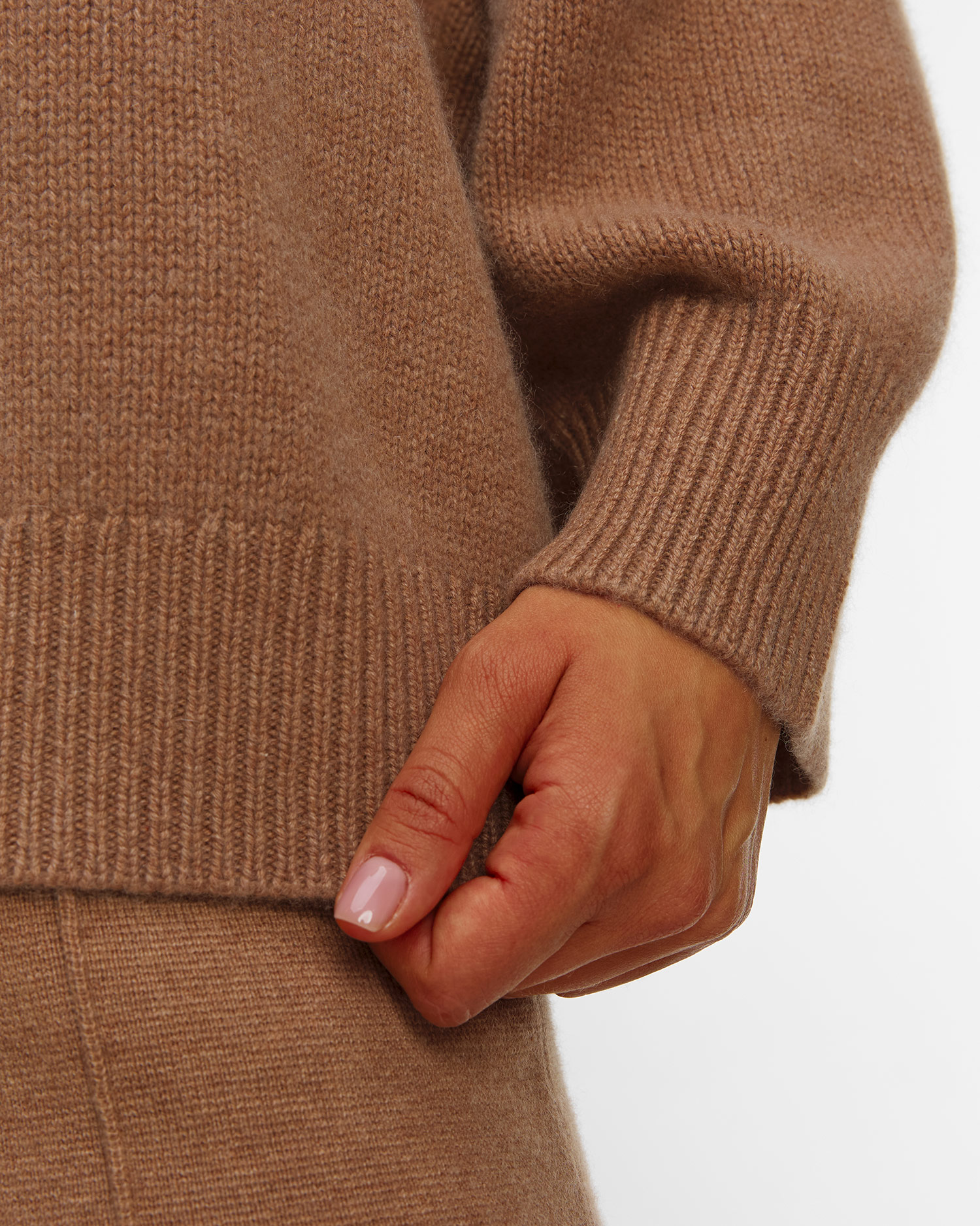 Pulover din cașmir pentru femei Kujten Diane - maro