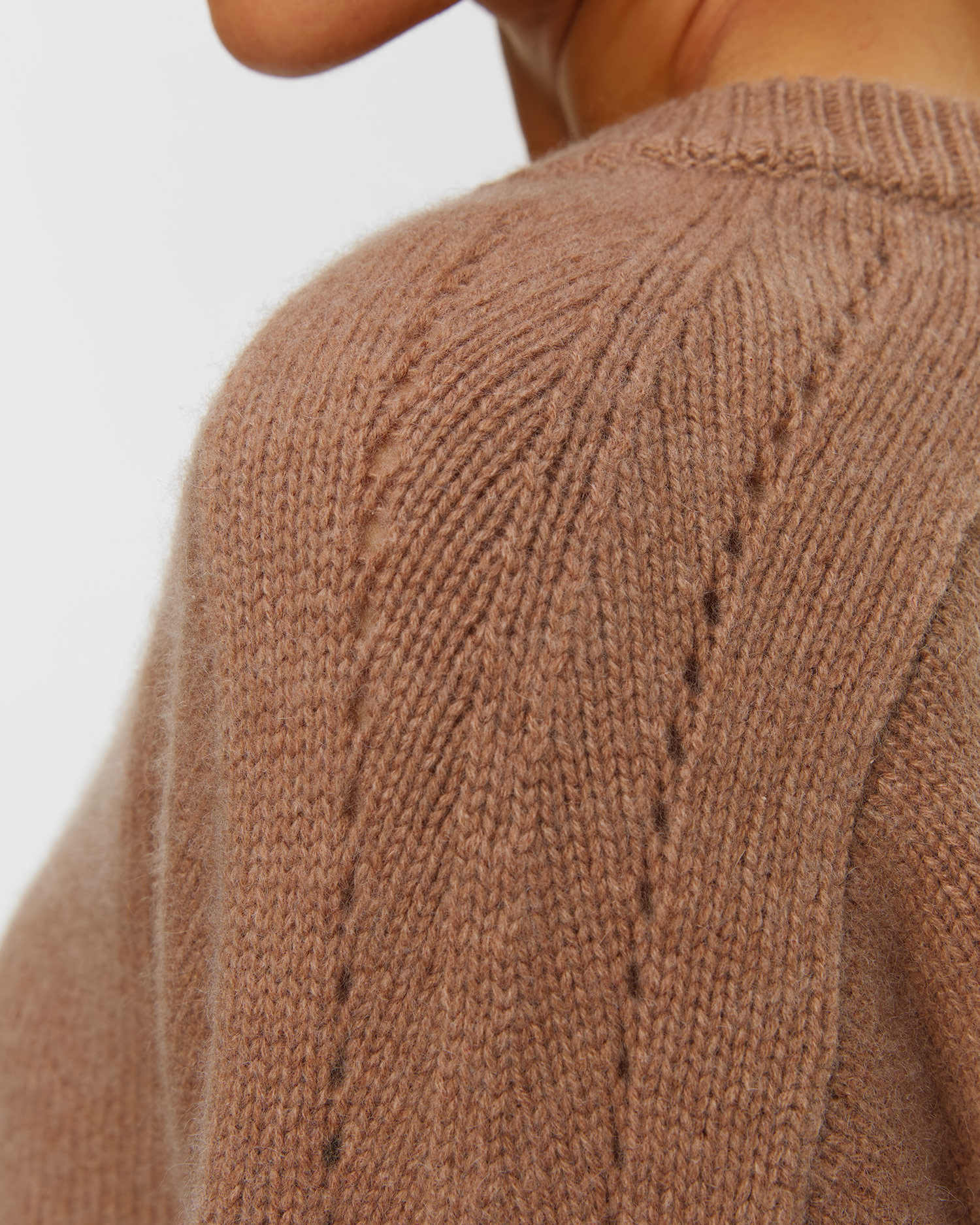 Pulover din cașmir pentru femei Kujten Diane - maro