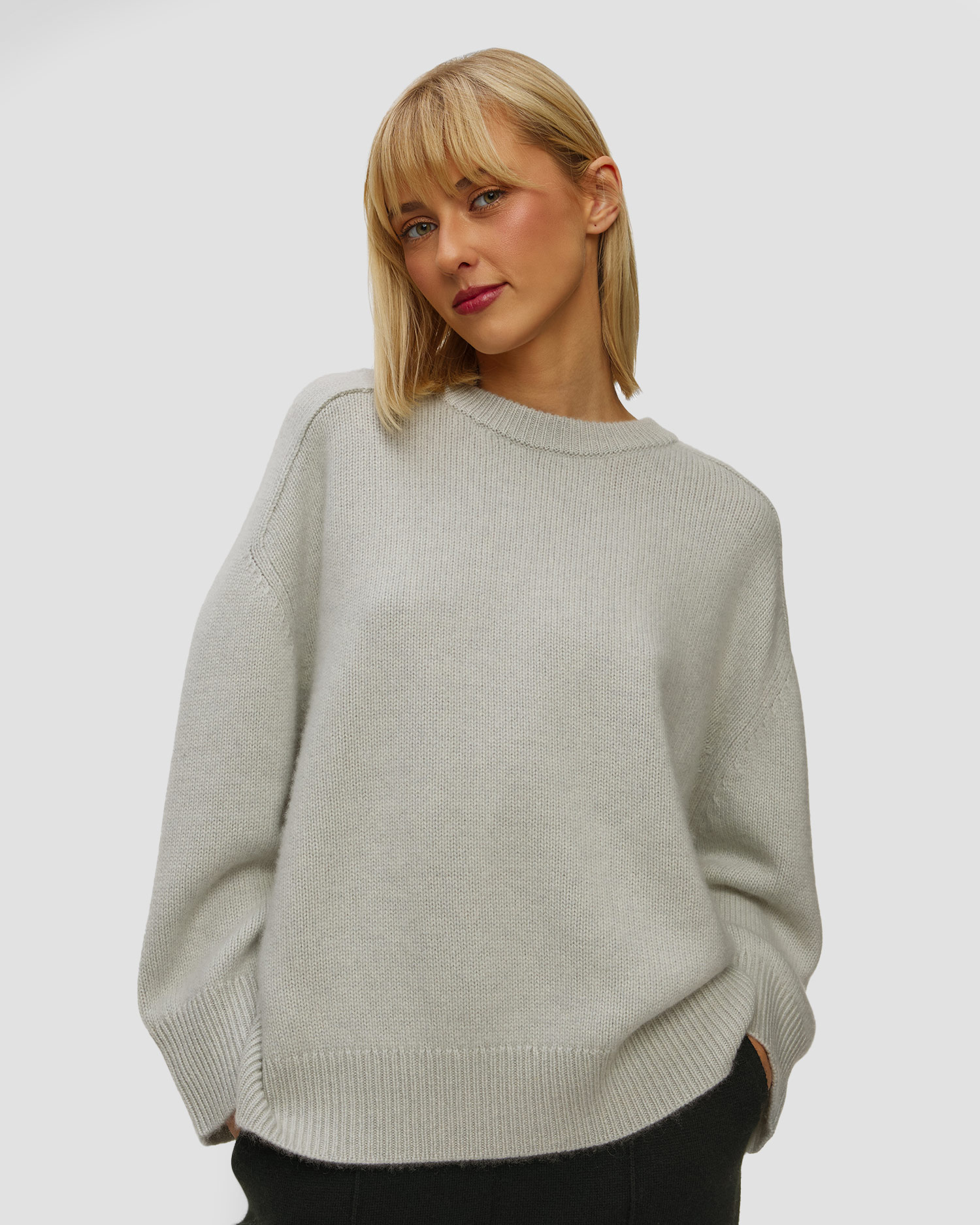 Kujten Diane Kaschmirpullover für Damen in Grau