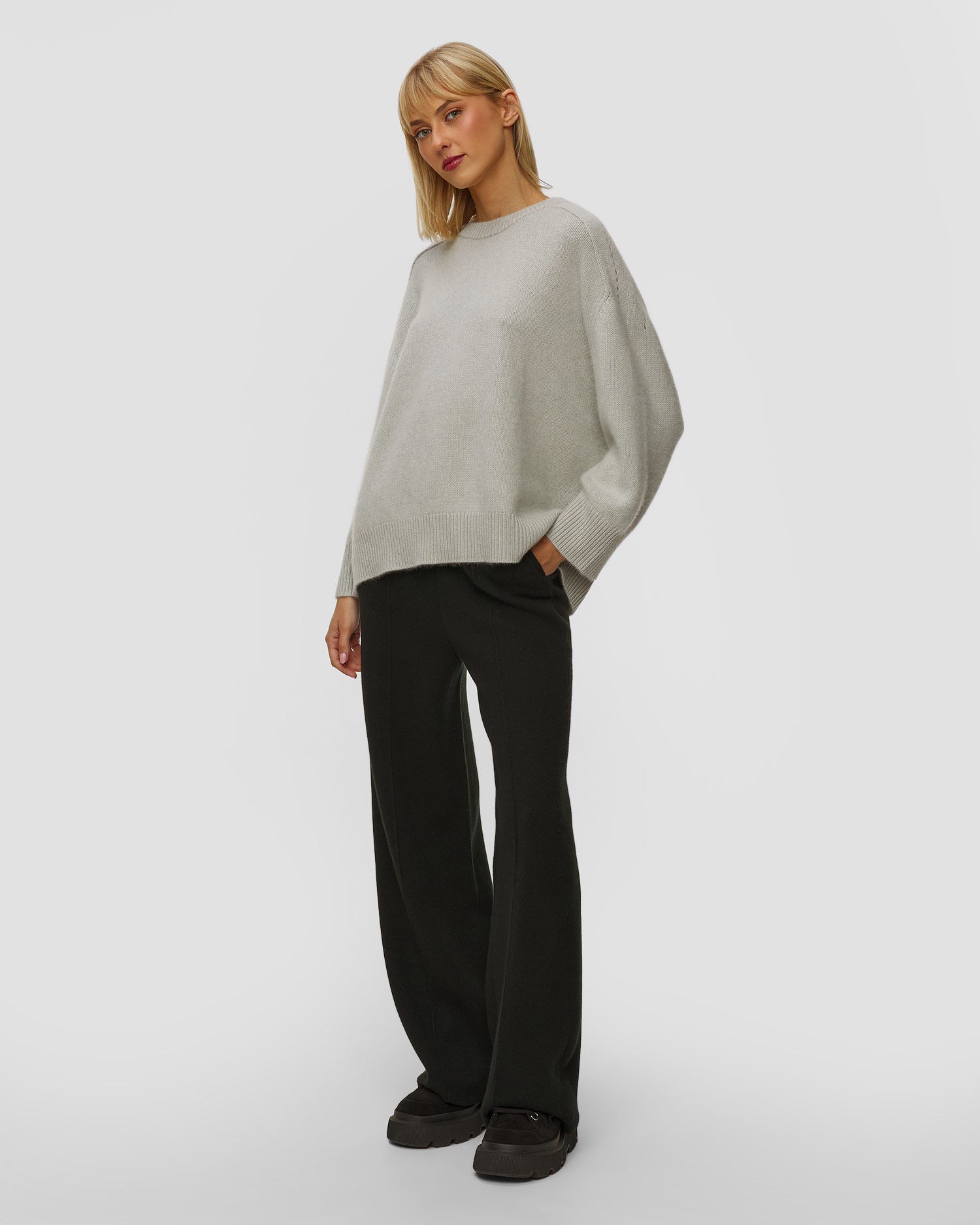 Kujten Diane Kaschmirpullover für Damen in Grau