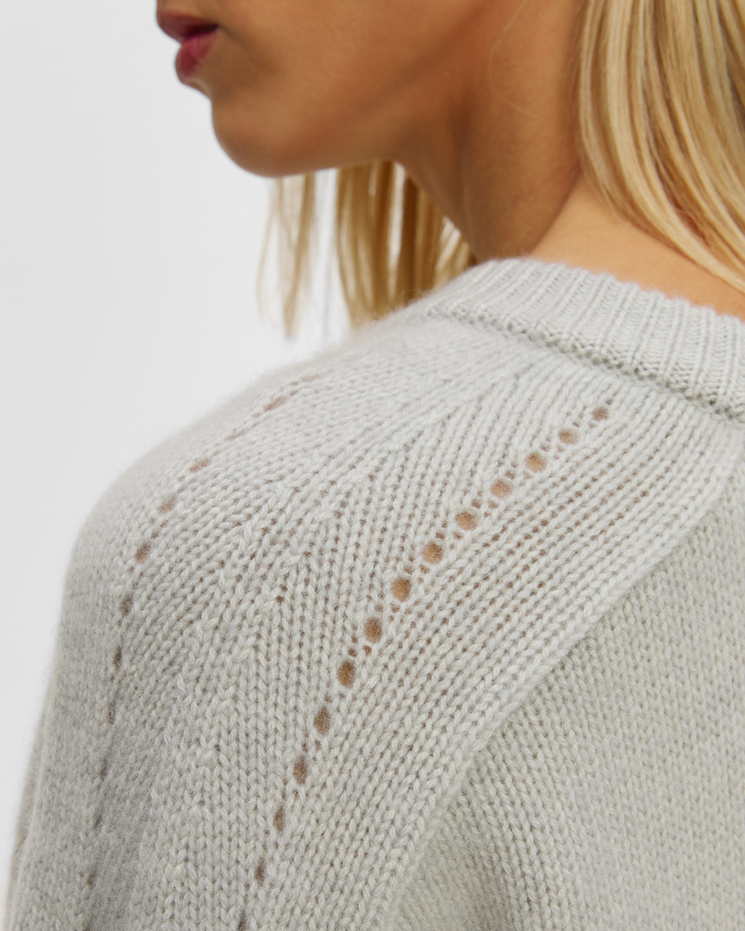 Kujten Diane Kaschmirpullover für Damen in Grau