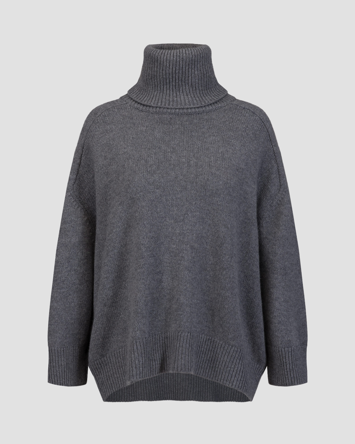 Women's grey cashmere turtleneck Kujten Diana