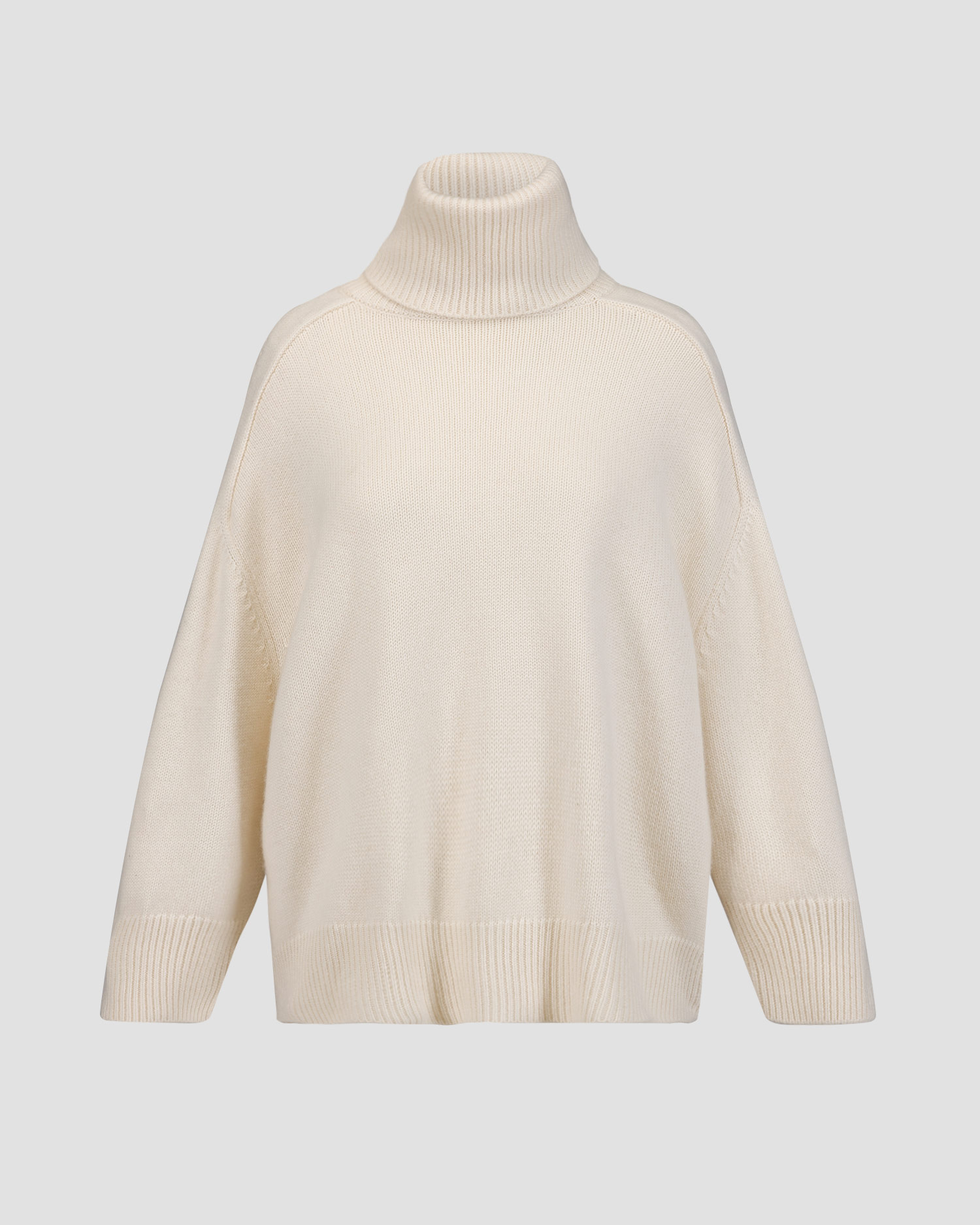 Women's white cashmere turtleneck Kujten Diana