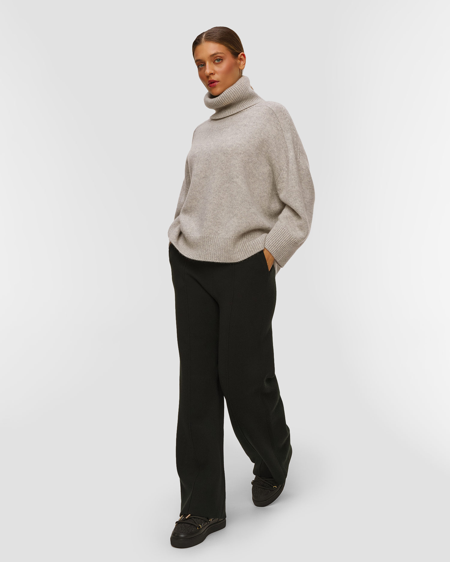 Kujten Diana Kaschmirpullover für Damen in Grau