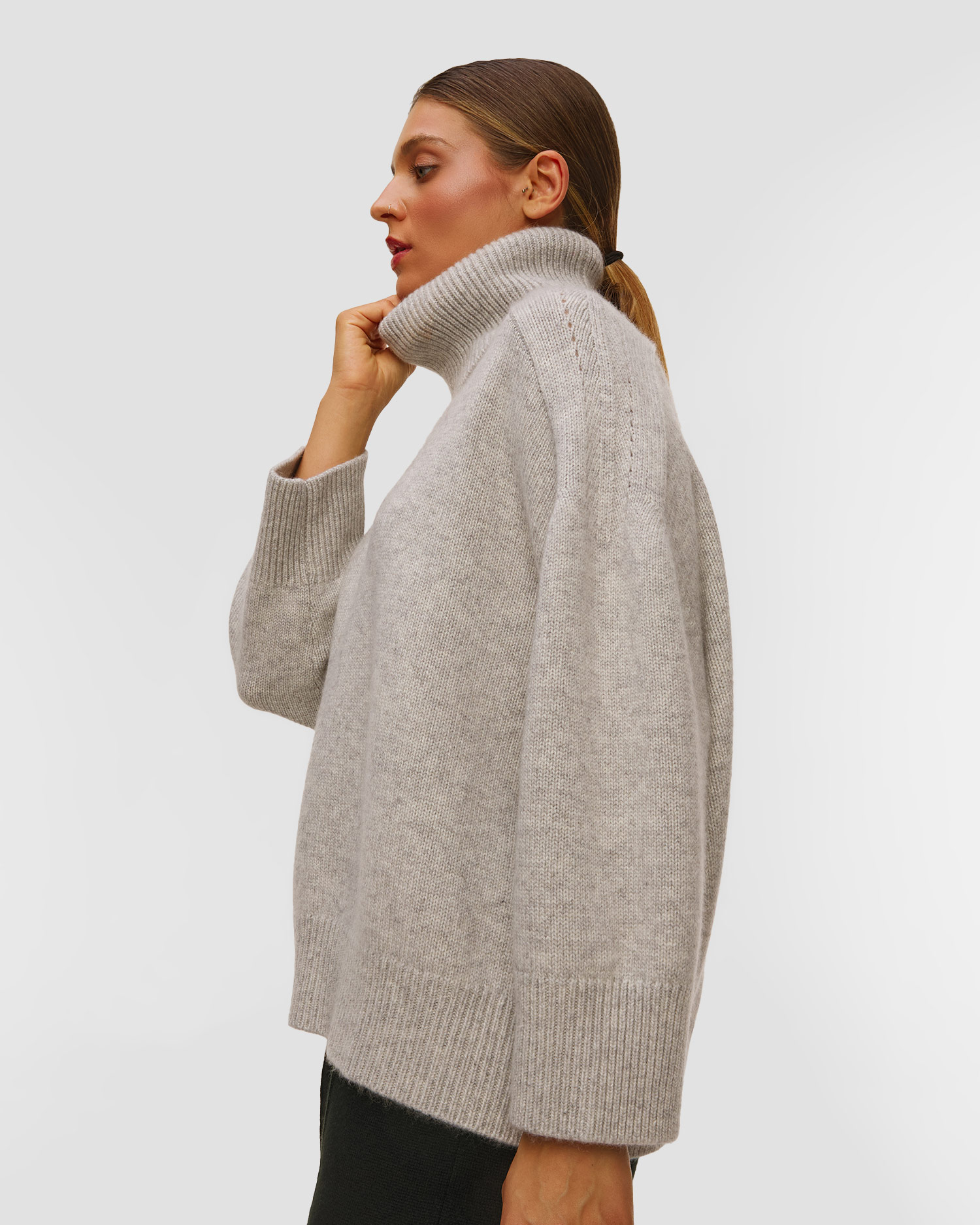 Kujten Diana Kaschmirpullover für Damen in Grau