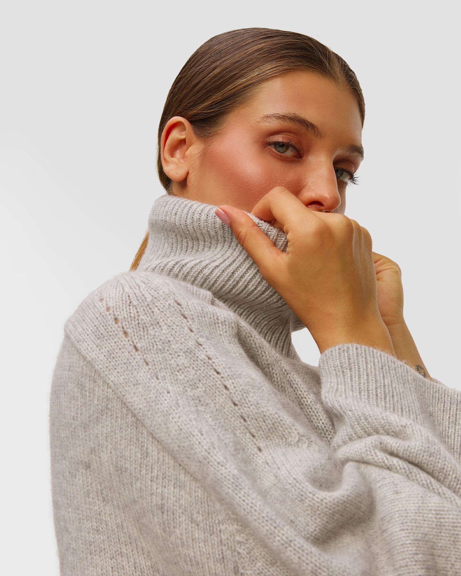 Kujten Diana Kaschmirpullover für Damen in Grau