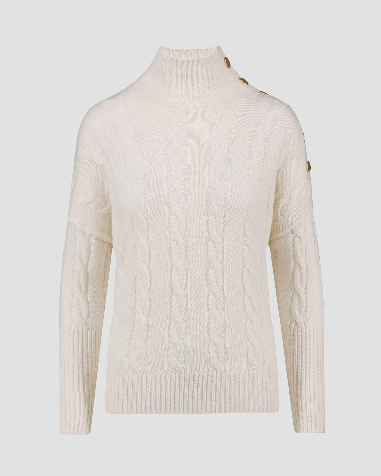 Kujten Inko Rollkragenpullover für Damen in Weiß