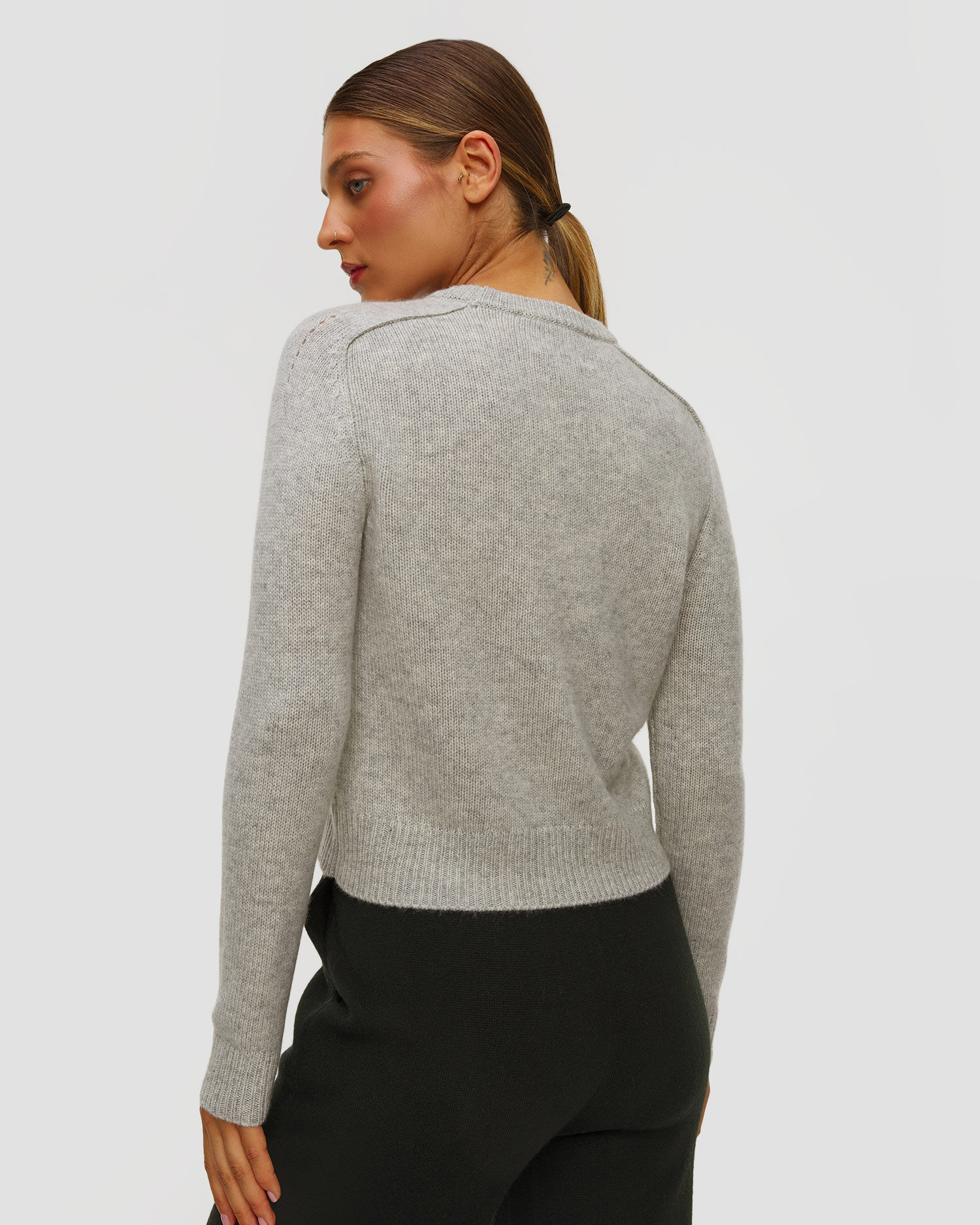 Kujten Caroline Damenpullover aus Kaschmir in Grau