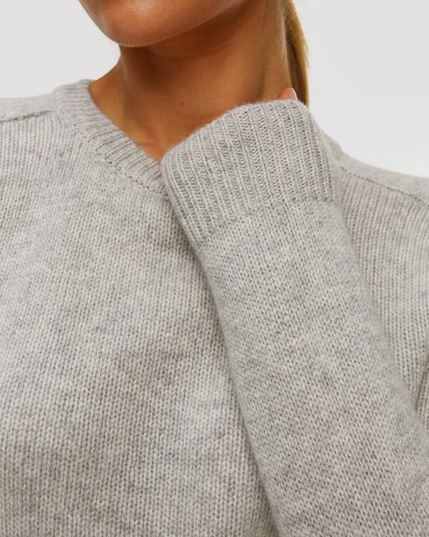 Kujten Caroline Damenpullover aus Kaschmir in Grau