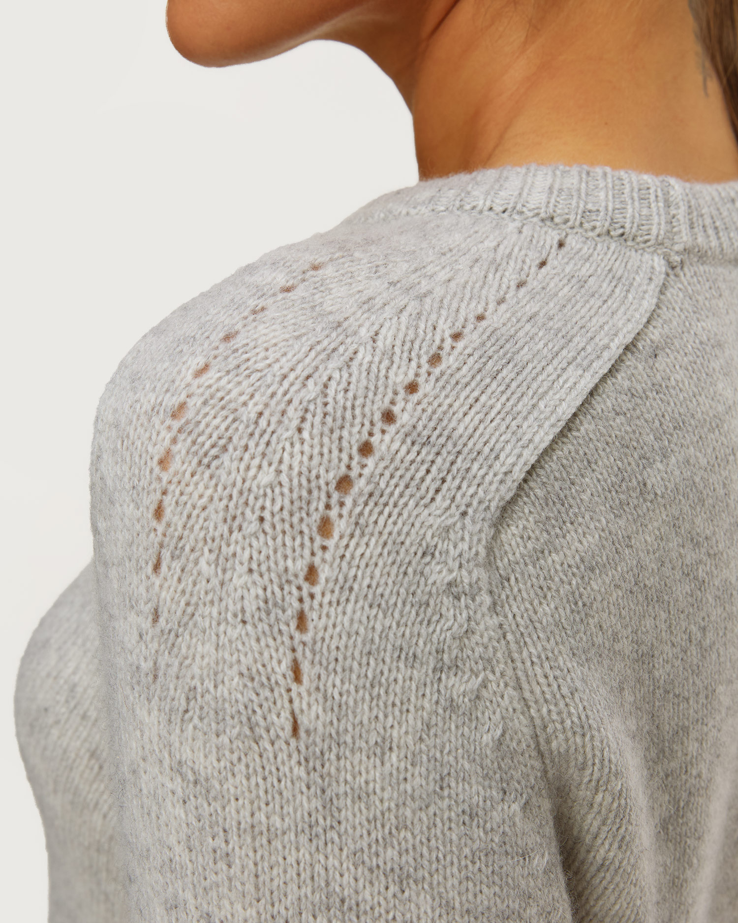 Kujten Caroline Damenpullover aus Kaschmir in Grau