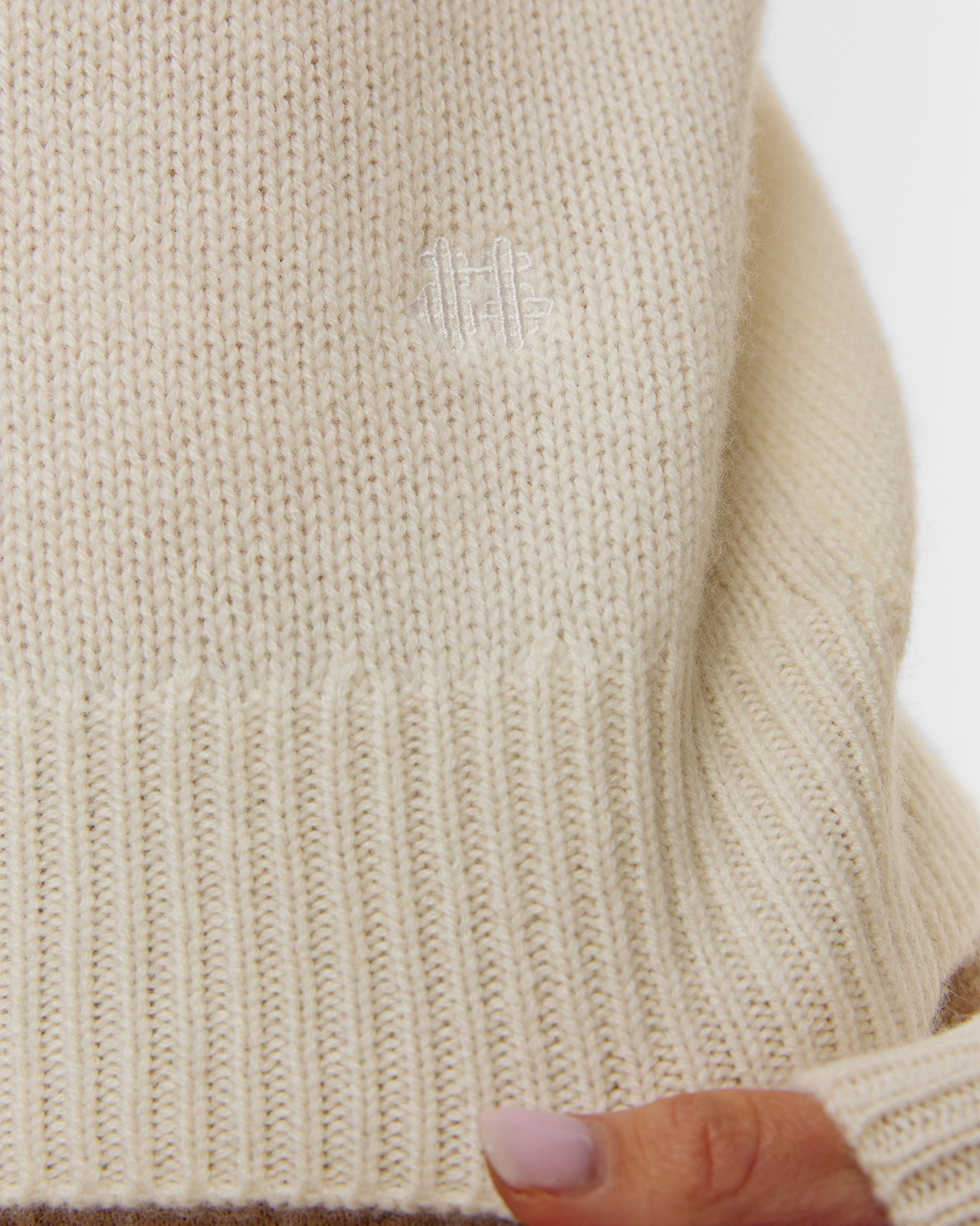 Pulover alb din cașmir pentru femei Kujten Caroline