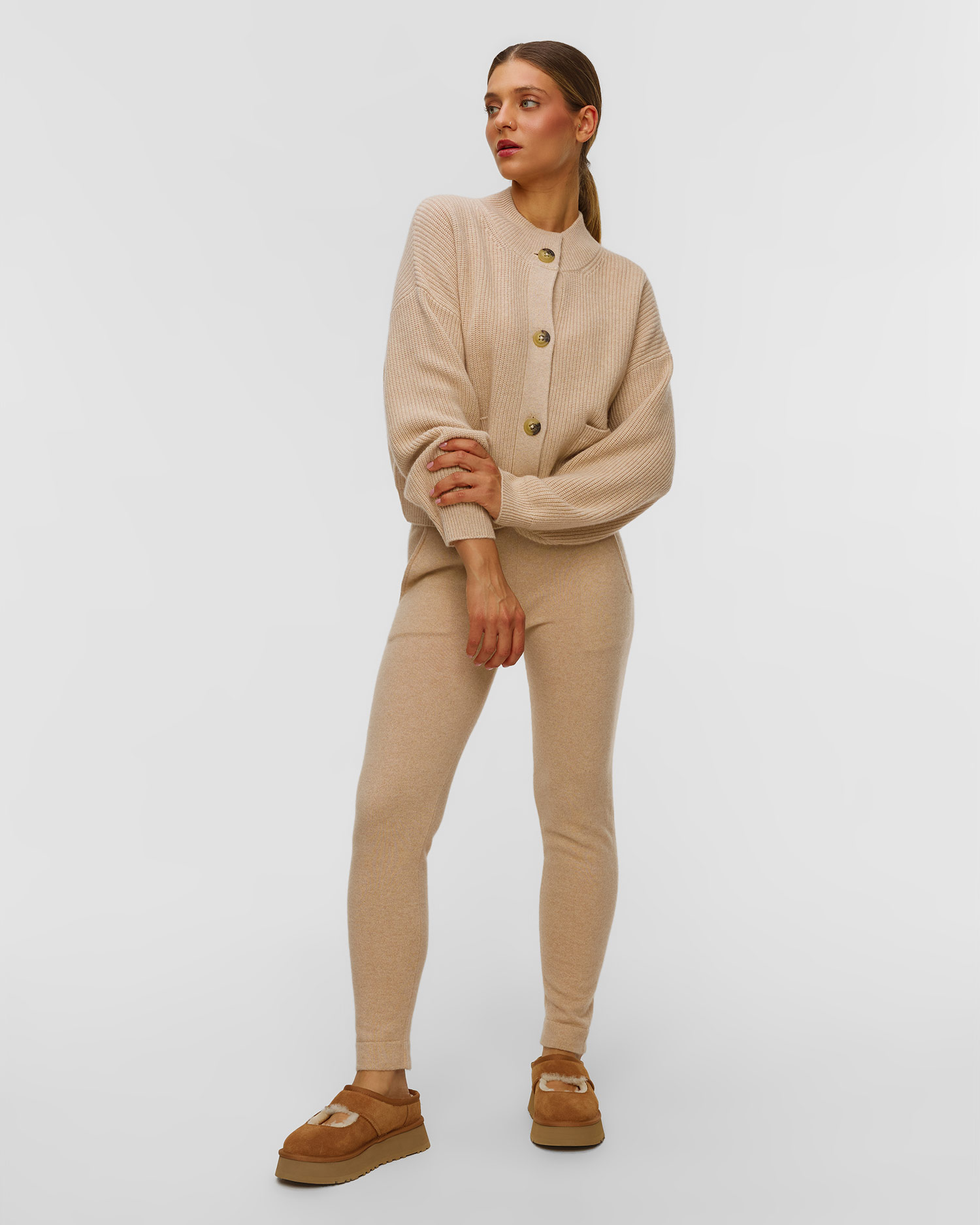 Kujten Milan Cardigan aus Kaschmir für Damen in Beige