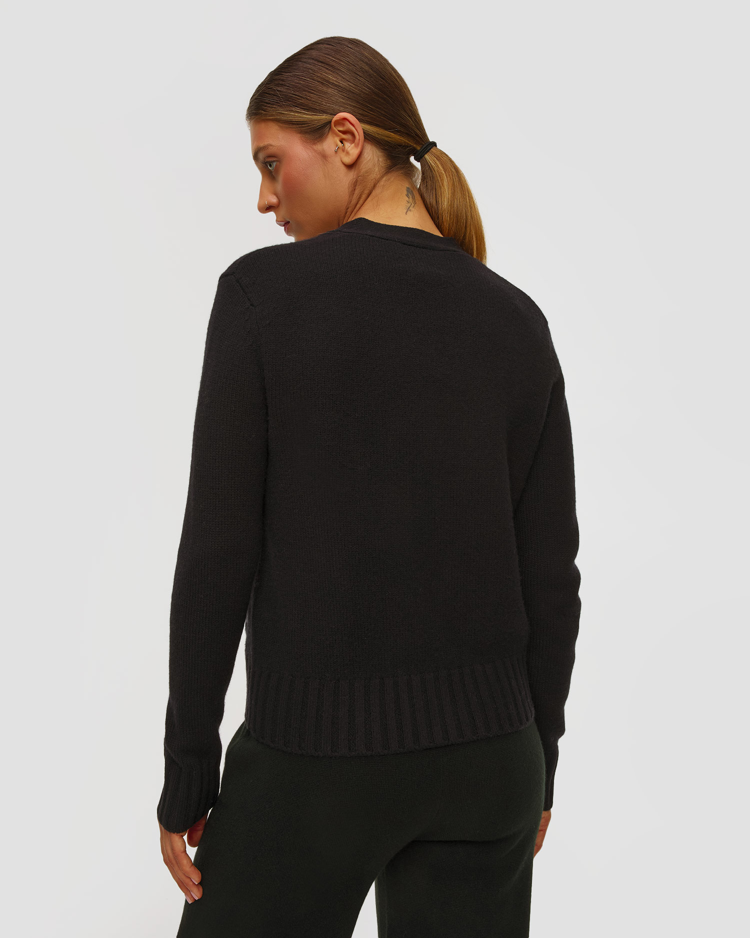 Kujten Milena Damen-Cardigan aus aus Kaschmir in Schwarz