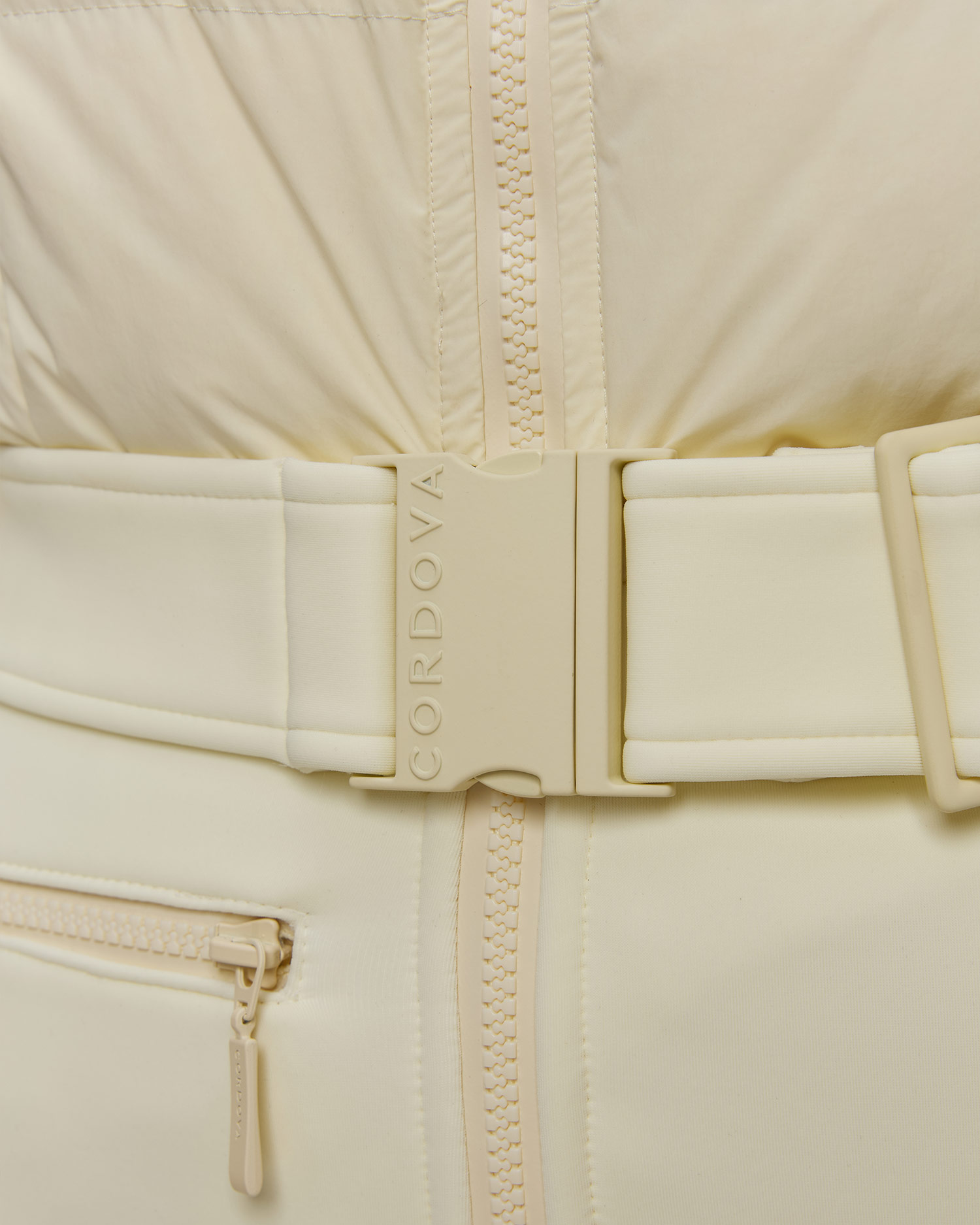 Women's cream ski jumpsuit Cordova Hoodoo