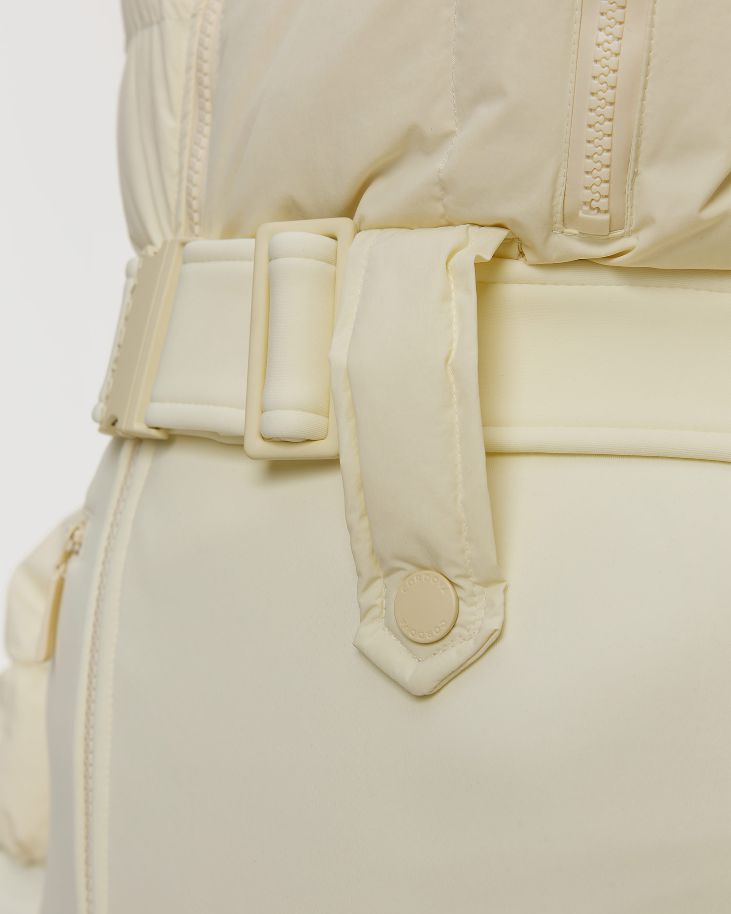 Women's cream ski jumpsuit Cordova Hoodoo