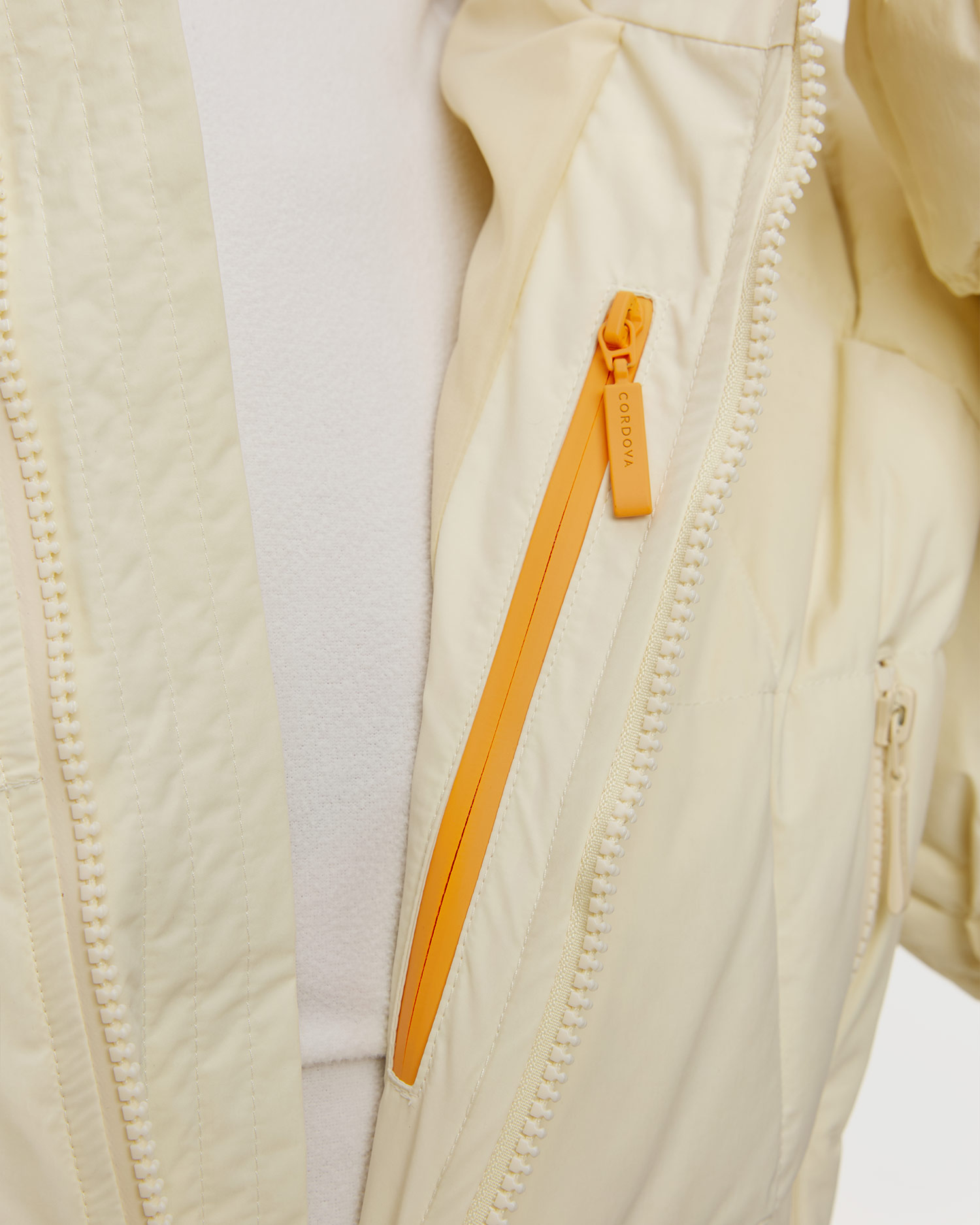 Women's cream ski jumpsuit Cordova Hoodoo