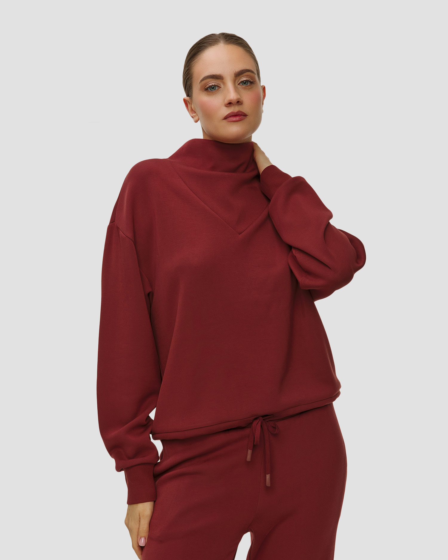Bluză bordo pentu femei Varley Betsy Sweat