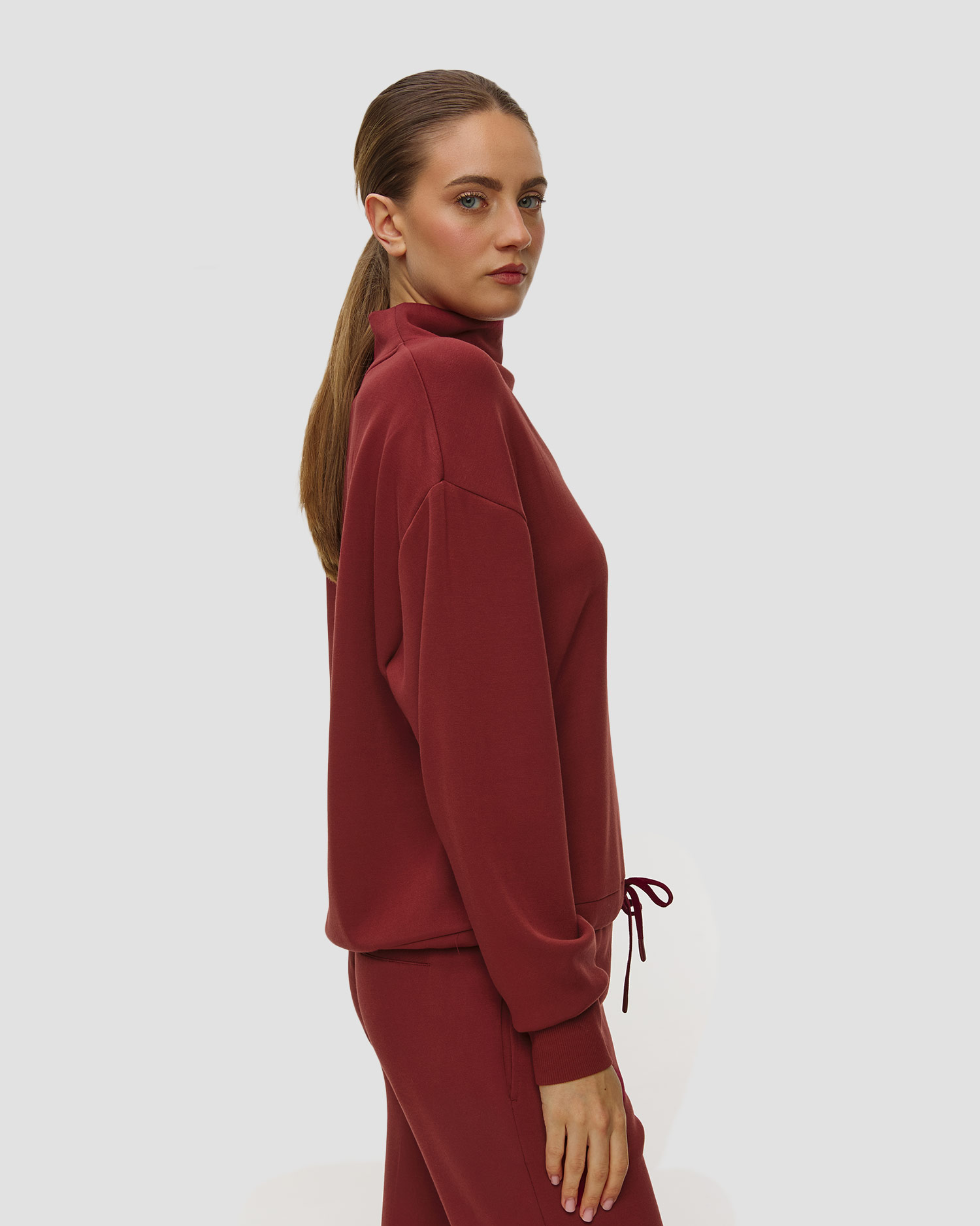 Bluză bordo pentu femei Varley Betsy Sweat