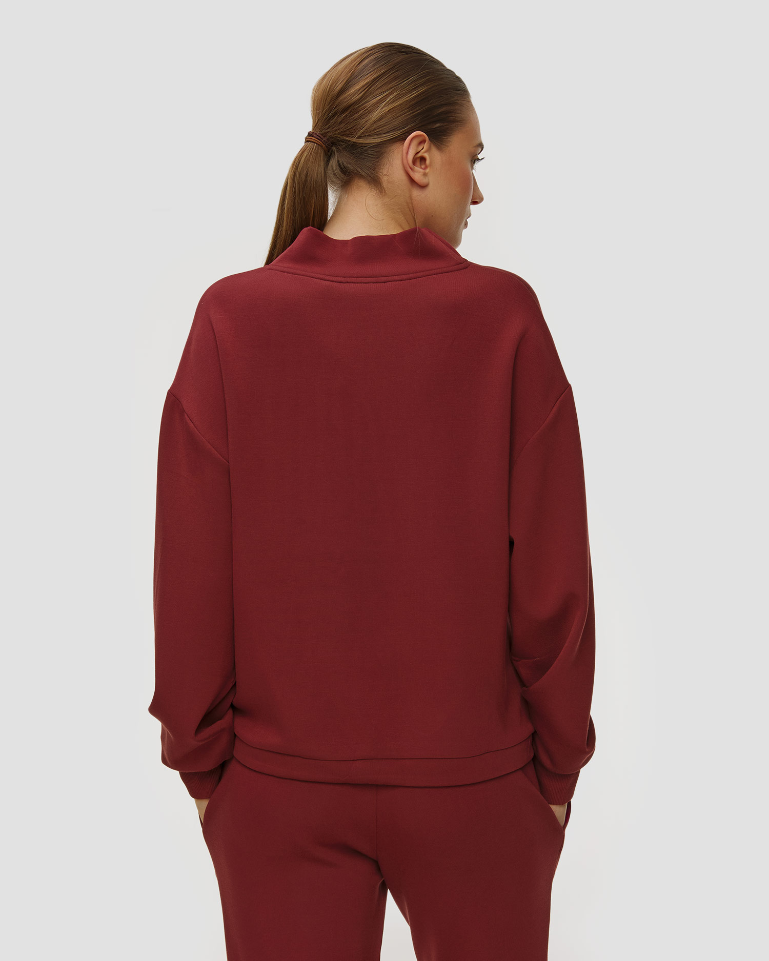 Bluză bordo pentu femei Varley Betsy Sweat