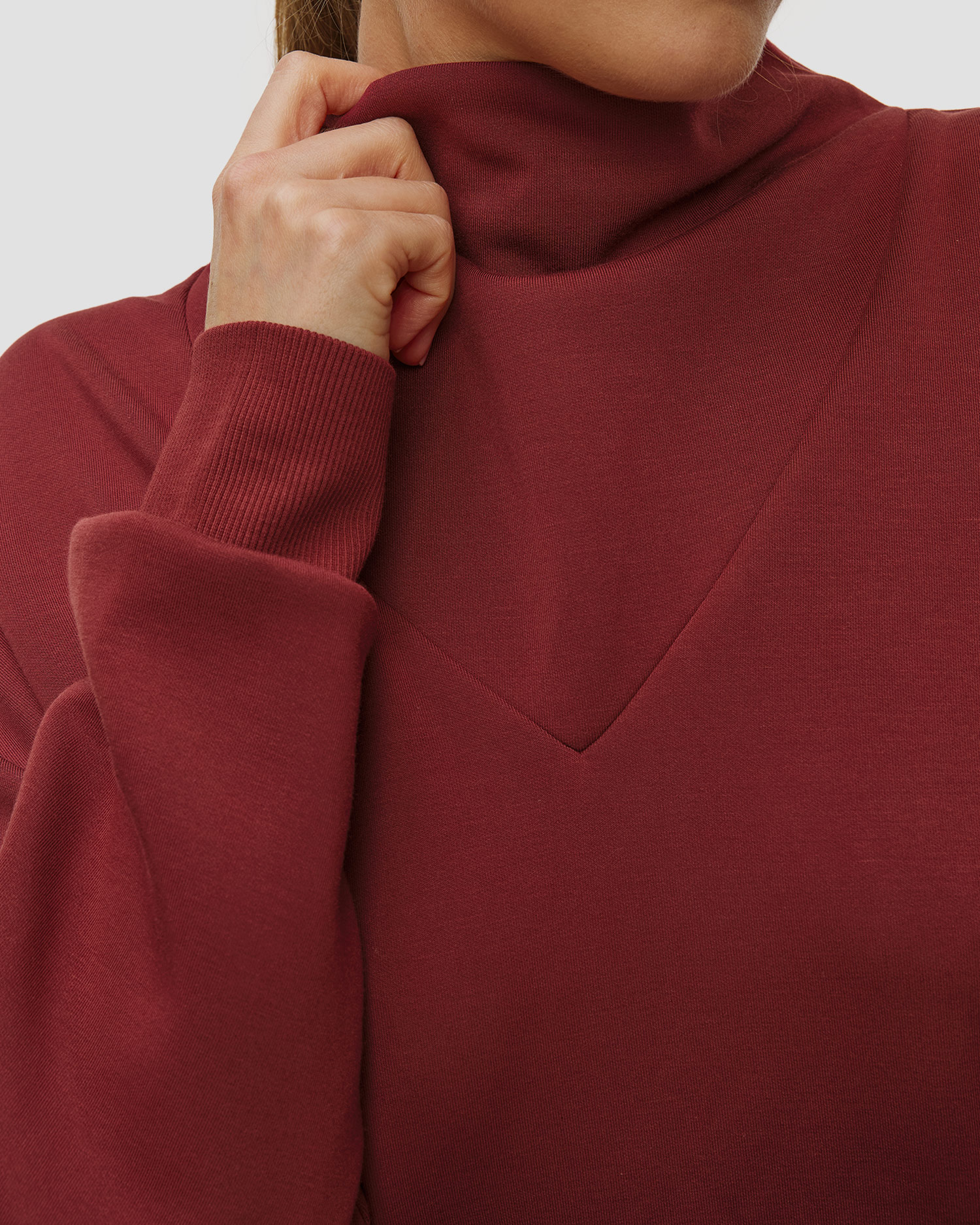 Bluză bordo pentu femei Varley Betsy Sweat