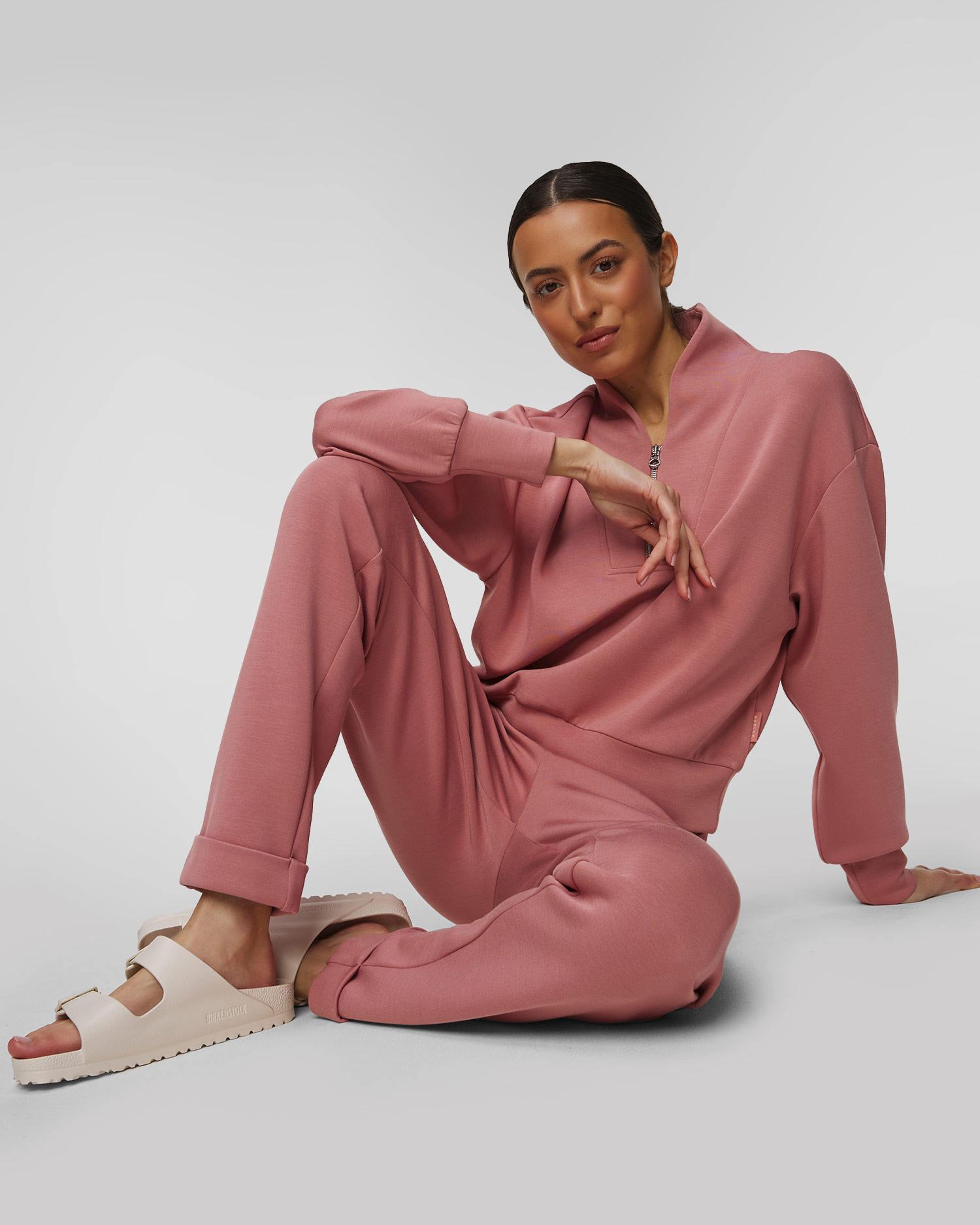 Bluză roză pentru femei Varley Davidson Sweat