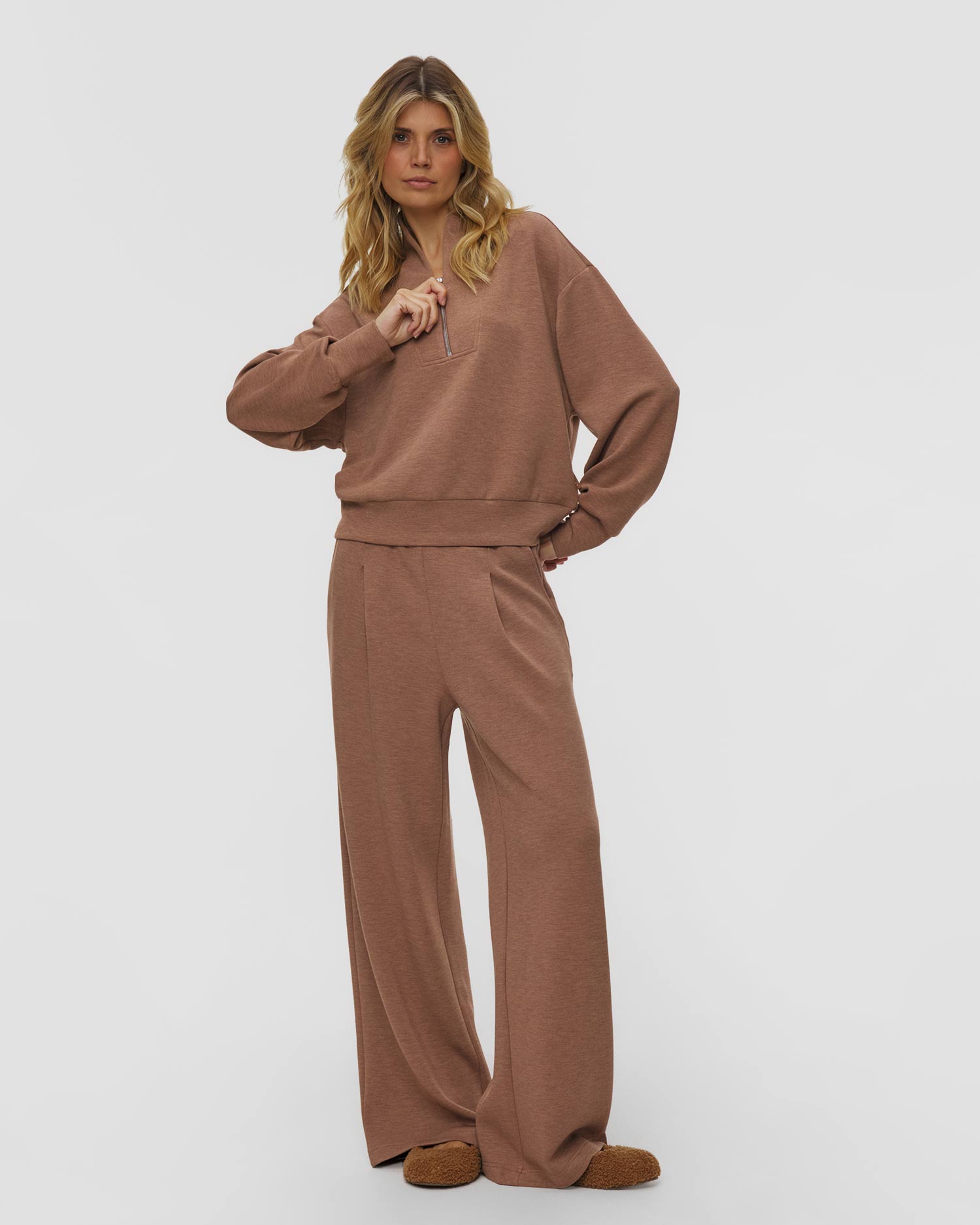 Varley Davidson Sweat Damen-Sweatshirt in Braun