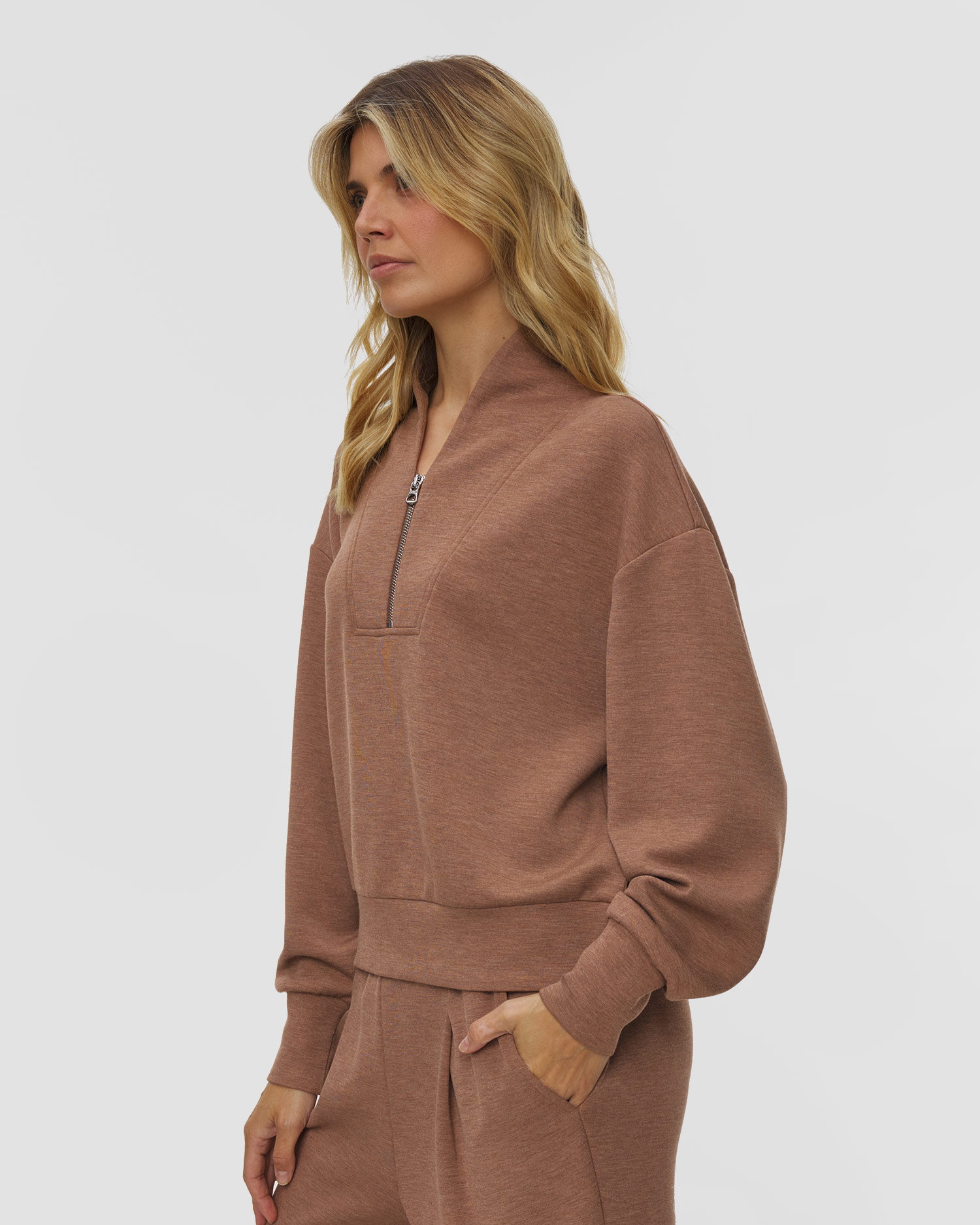 Varley Davidson Sweat Damen-Sweatshirt in Braun