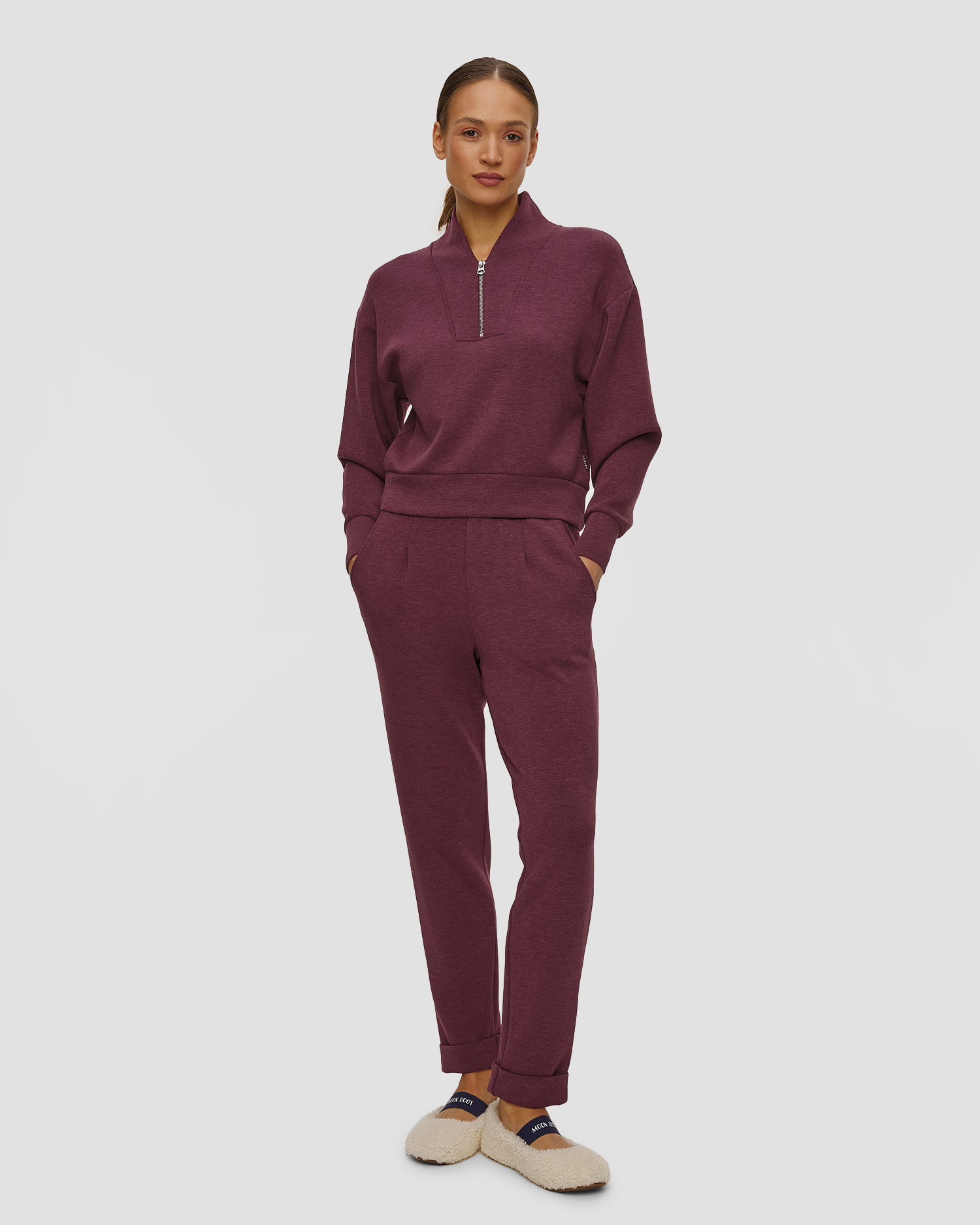 Varley Davidson Sweat Damen-Sweatshirt in Dunkelrot