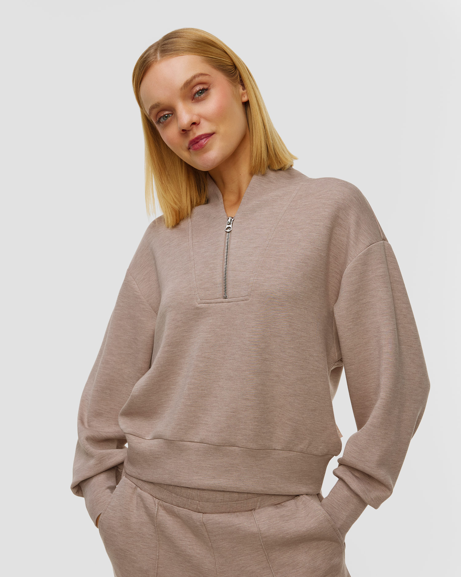 Varley Davidson Sweat Damen-Sweatshirt in Braun