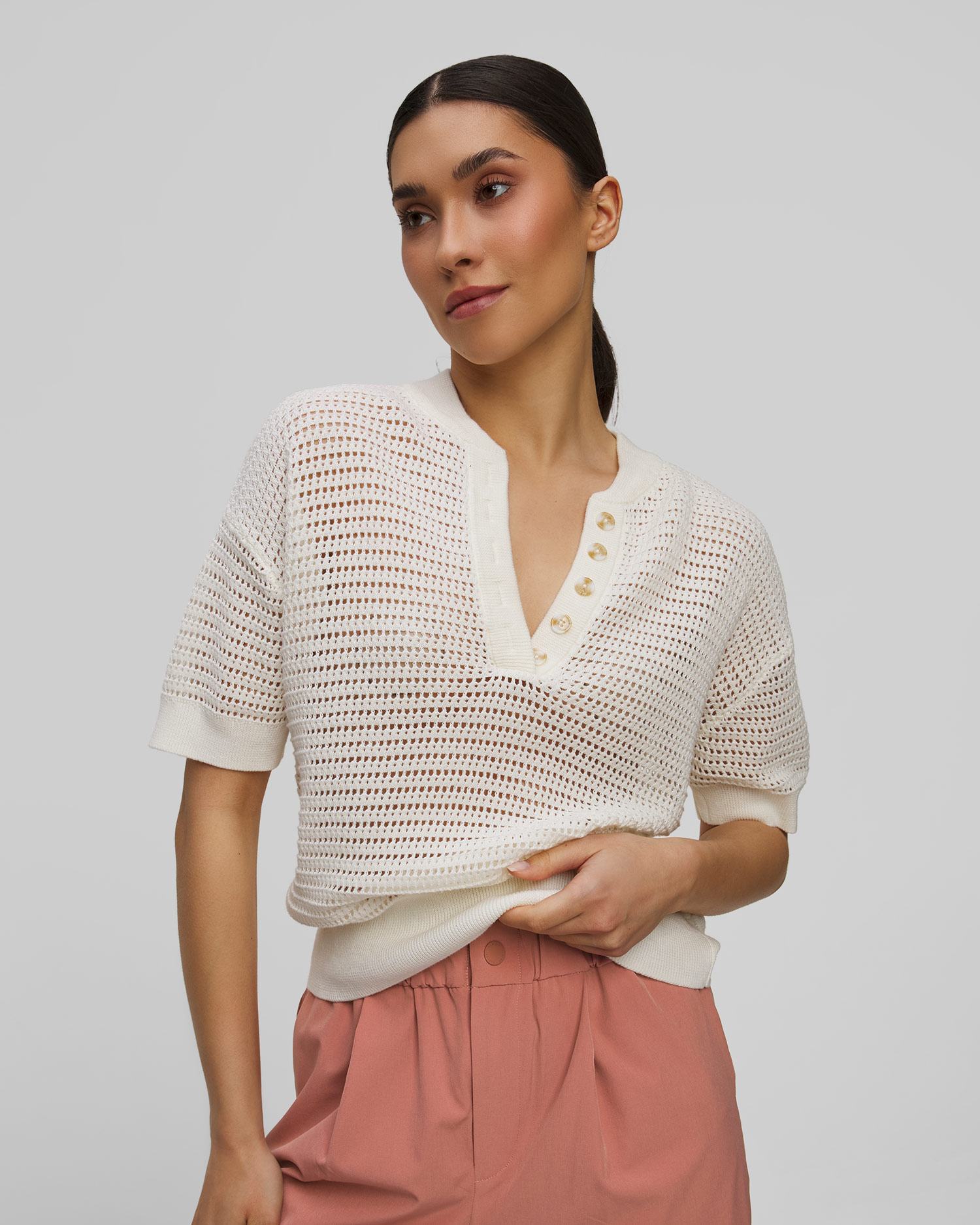 Top traforato da donna Varley Callie Knit Top