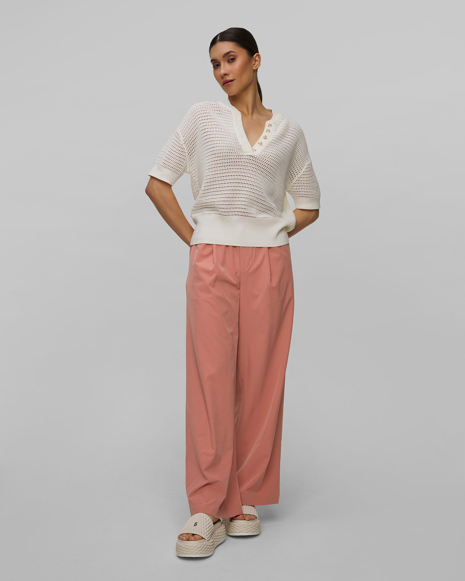 Top traforato da donna Varley Callie Knit Top