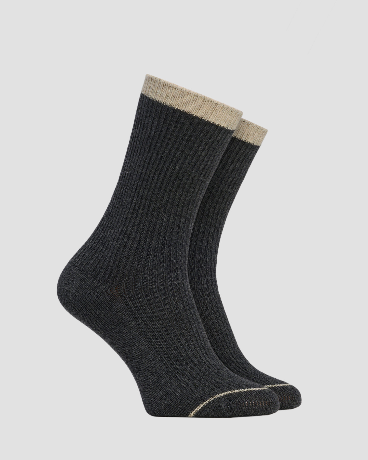 Women's grey cashmere socks Varley Kerry Plush Roll Top Sock
