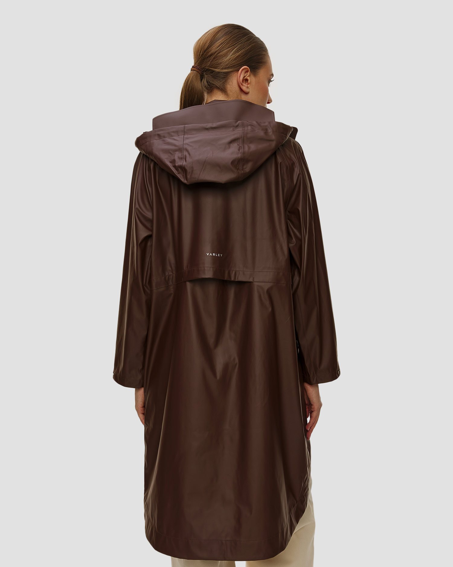 Dámsky hnedý plášť do dažďa Varley Kirsten Rain Coat