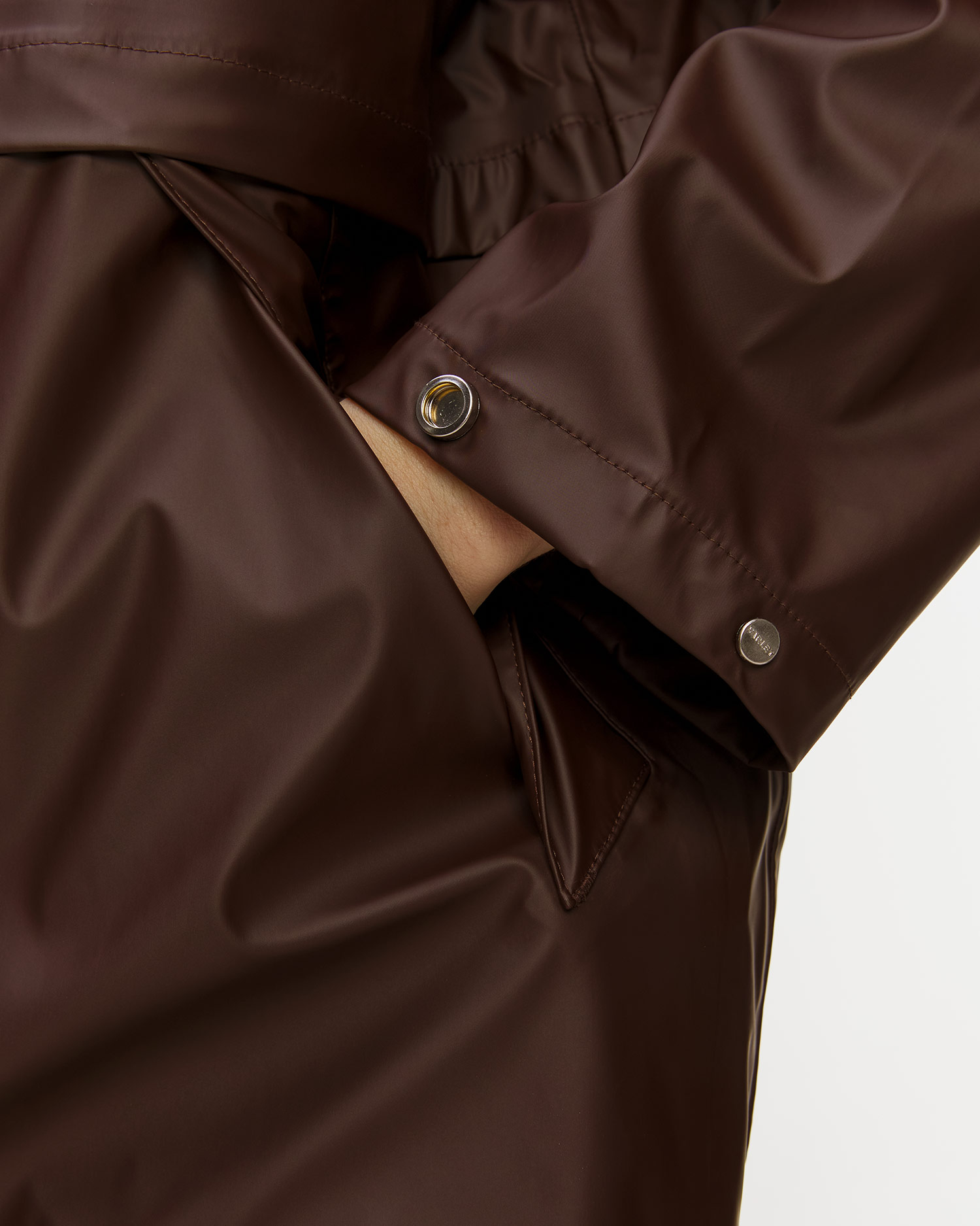 Dámsky hnedý plášť do dažďa Varley Kirsten Rain Coat