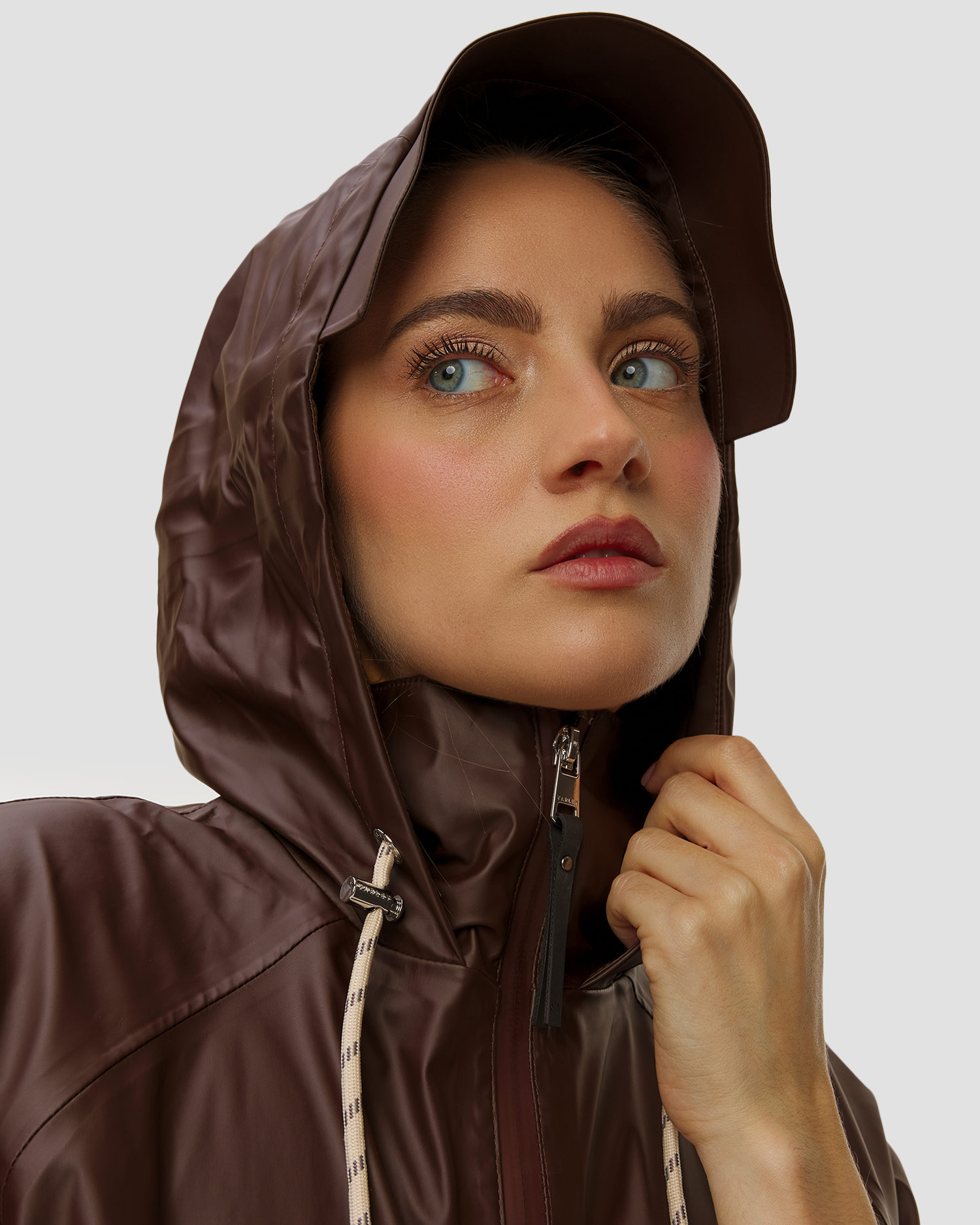 Dámsky hnedý plášť do dažďa Varley Kirsten Rain Coat