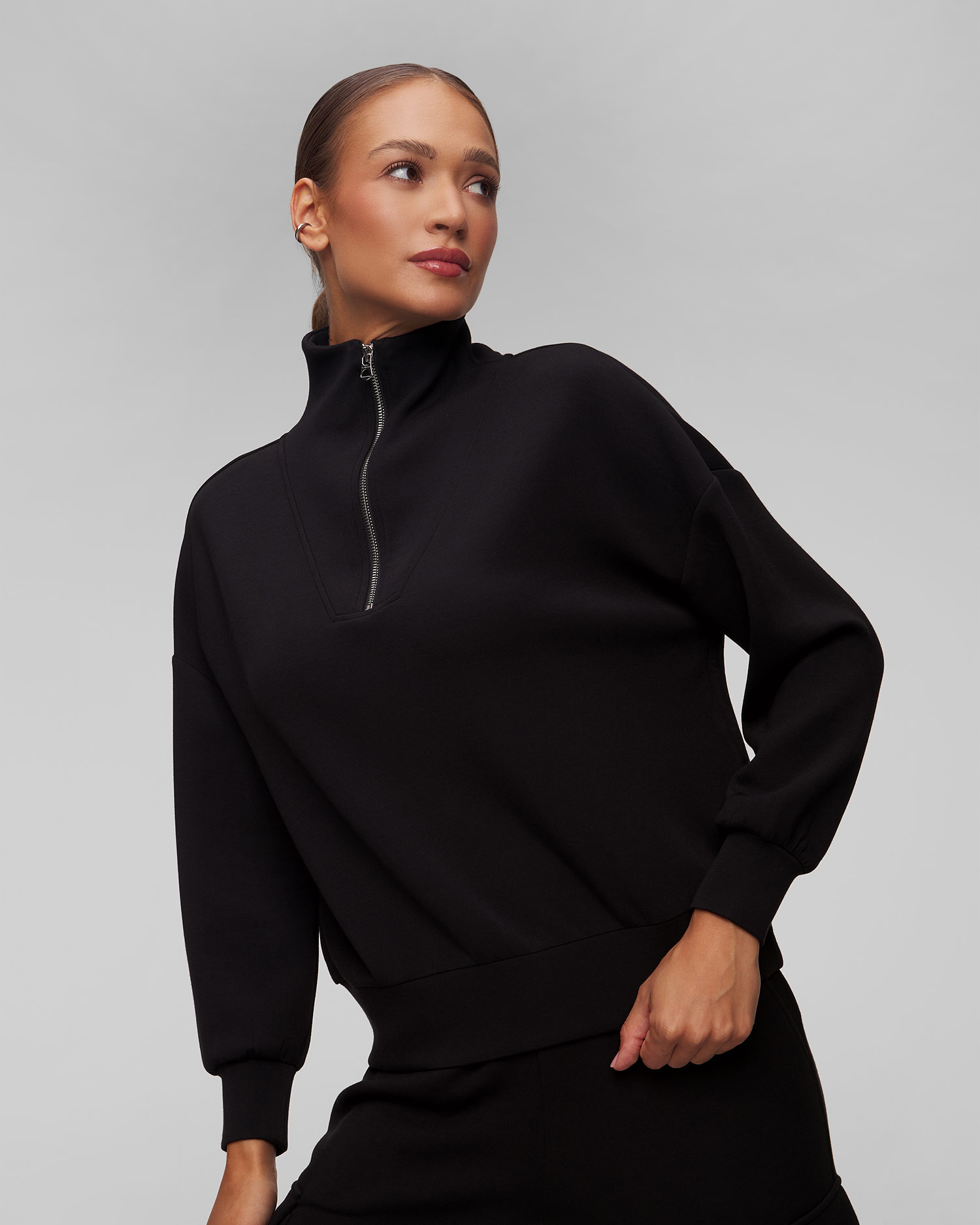 Dámská černá mikina Varley Hawley Half Zip Sweat