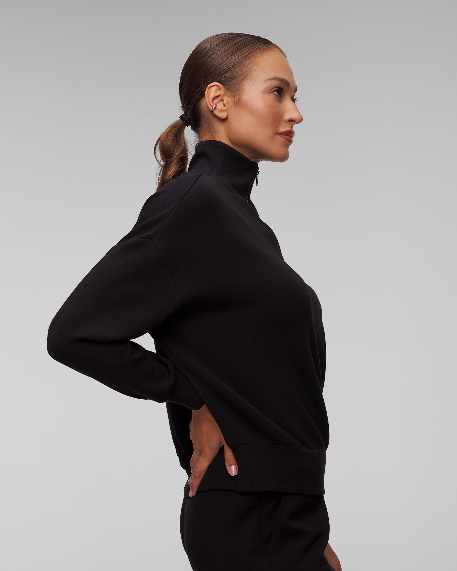 Dámská černá mikina Varley Hawley Half Zip Sweat