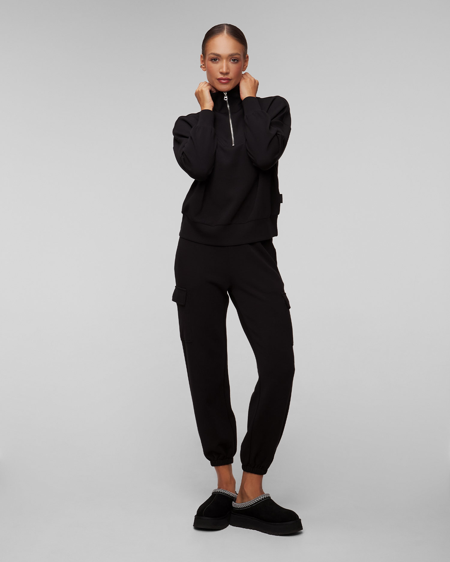 Dámská černá mikina Varley Hawley Half Zip Sweat