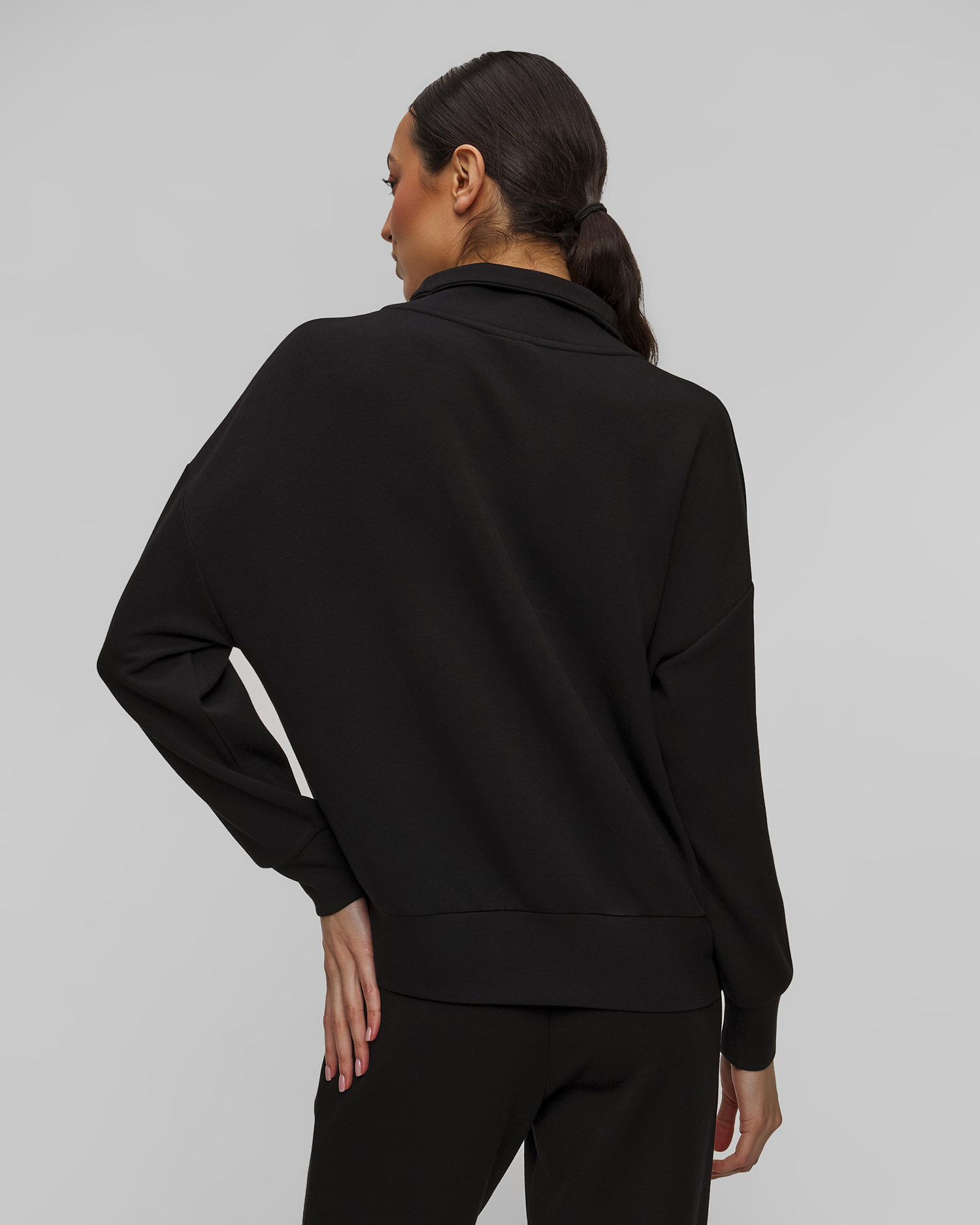 Women’s black sweatshirt Varley Hawley Half Zip Sweat