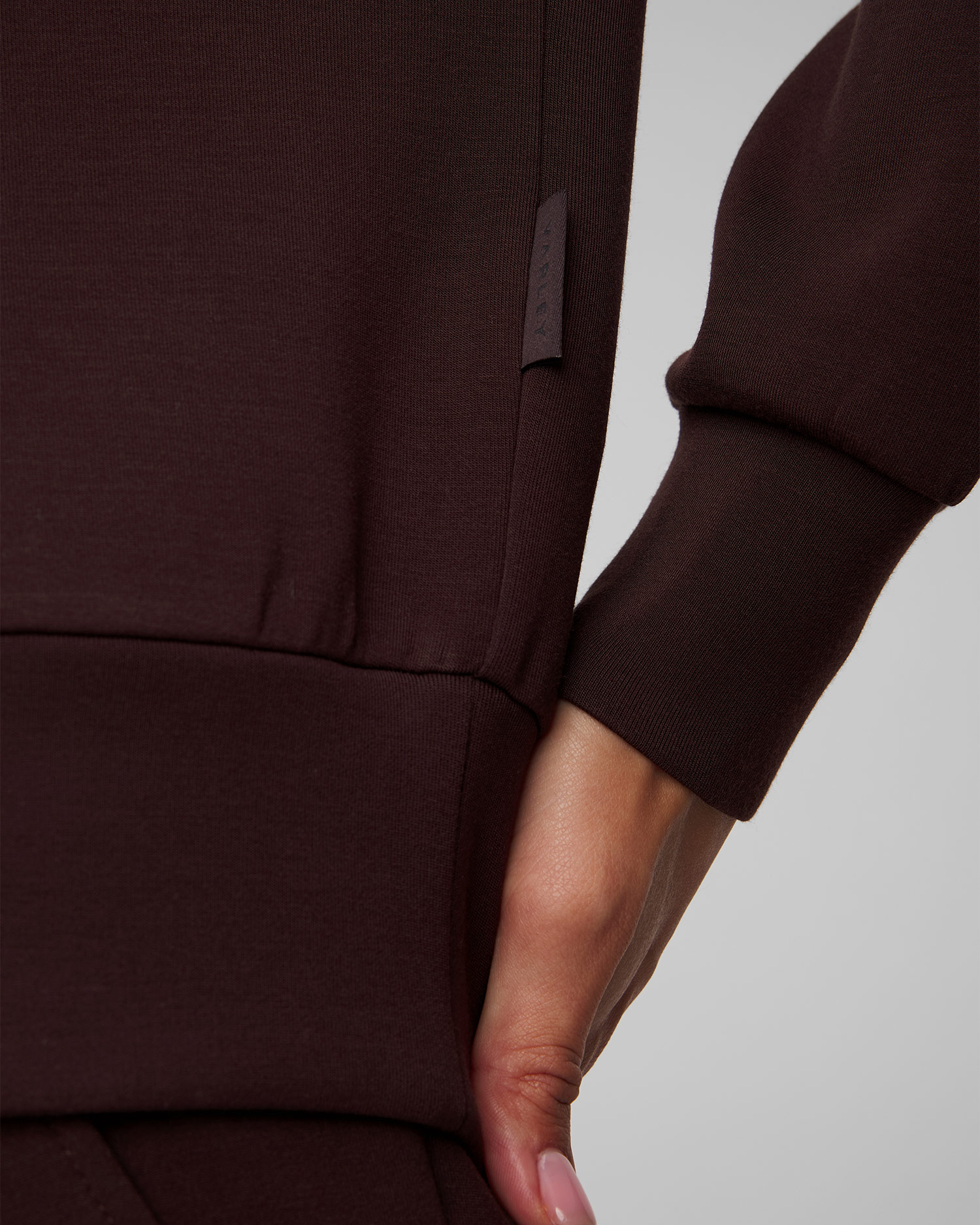 Bluza maro pentru femei Varley Hawley Half Zip Sweat