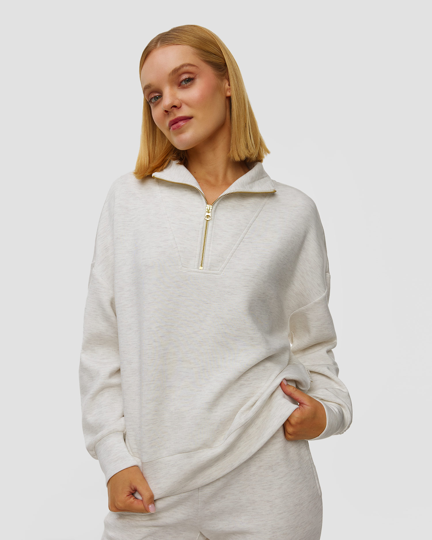 Bluză pentru femei Varley Hawley Half Zip Sweat
