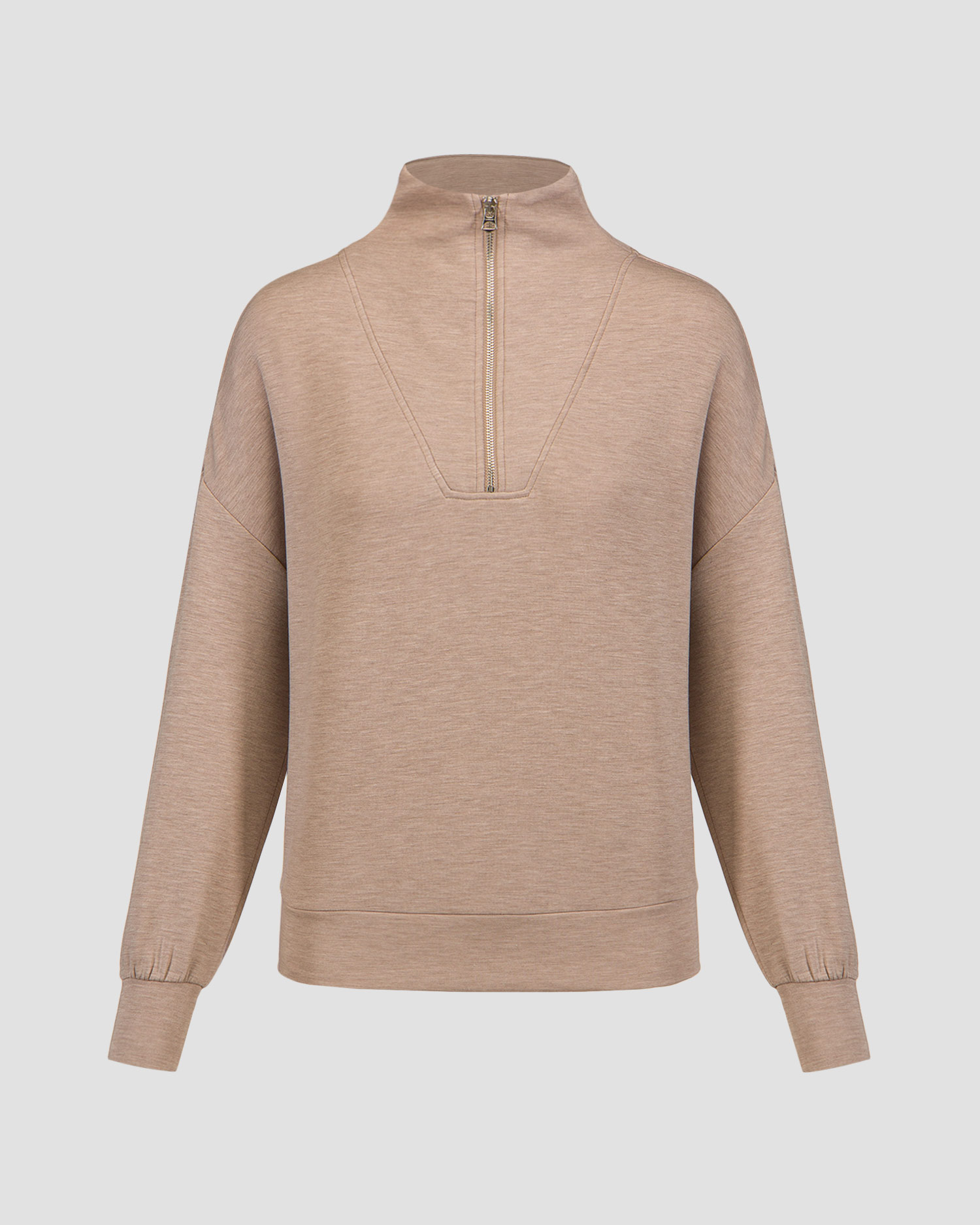 Women’s brown sweatshirt Varley Hawley Half Zip Sweat