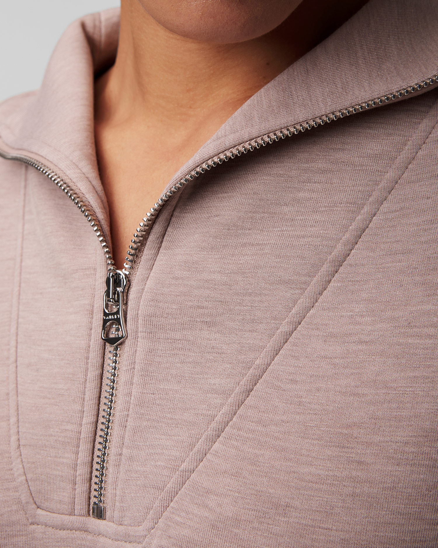 Hnědá dámská mikina Varley Hawley Half Zip Sweat