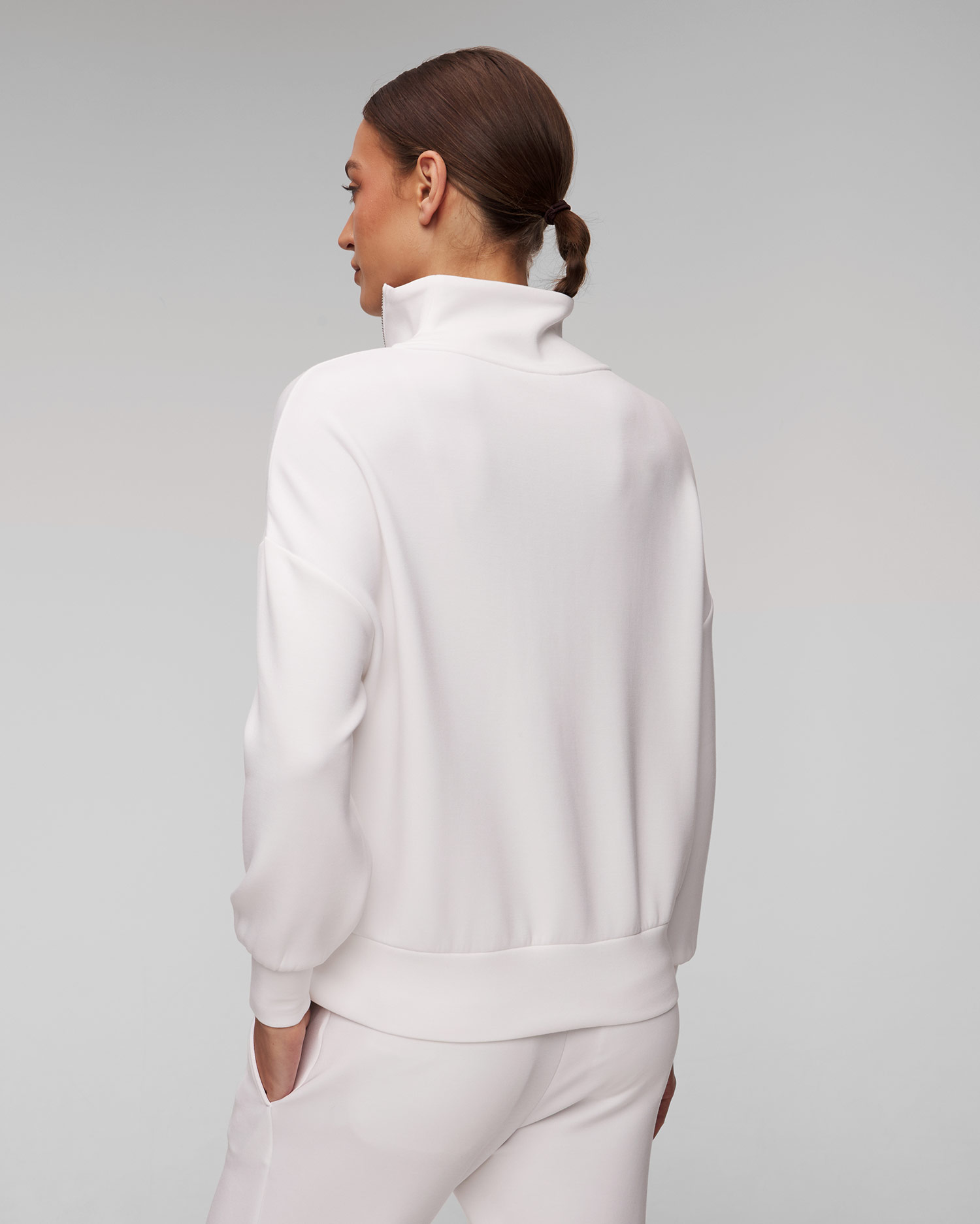 Women's white sweatshirt Varley Hawley Half Zip Sweat