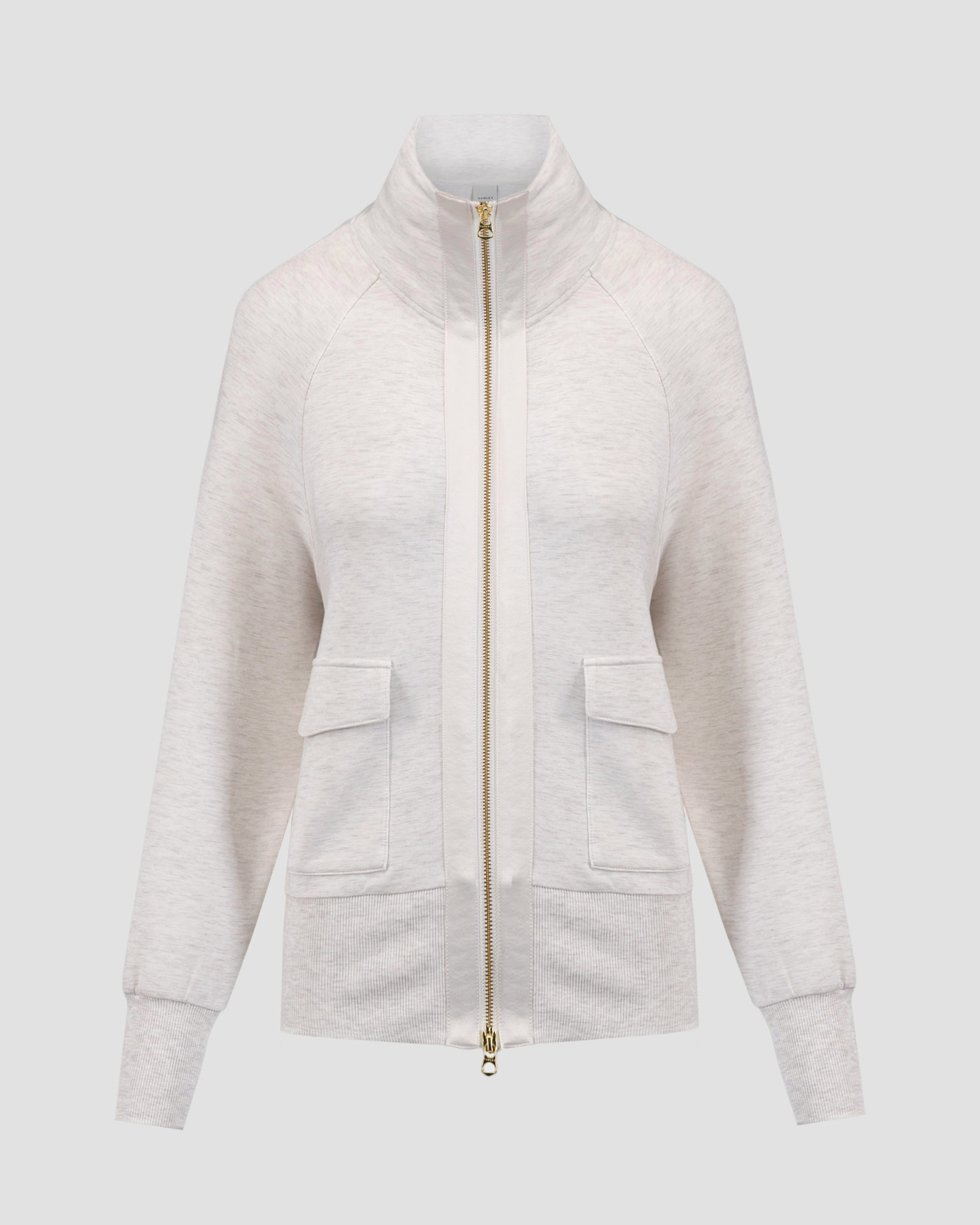 Varley Roxbury Zip Through Damen-Sweatshirt in Grau