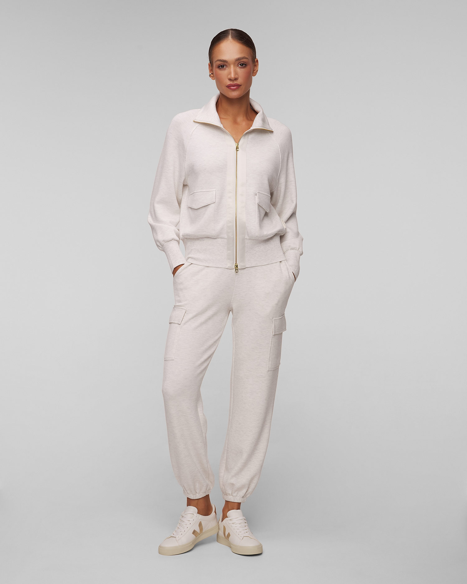 Dámska sivá mikina Varley Roxbury Zip Through