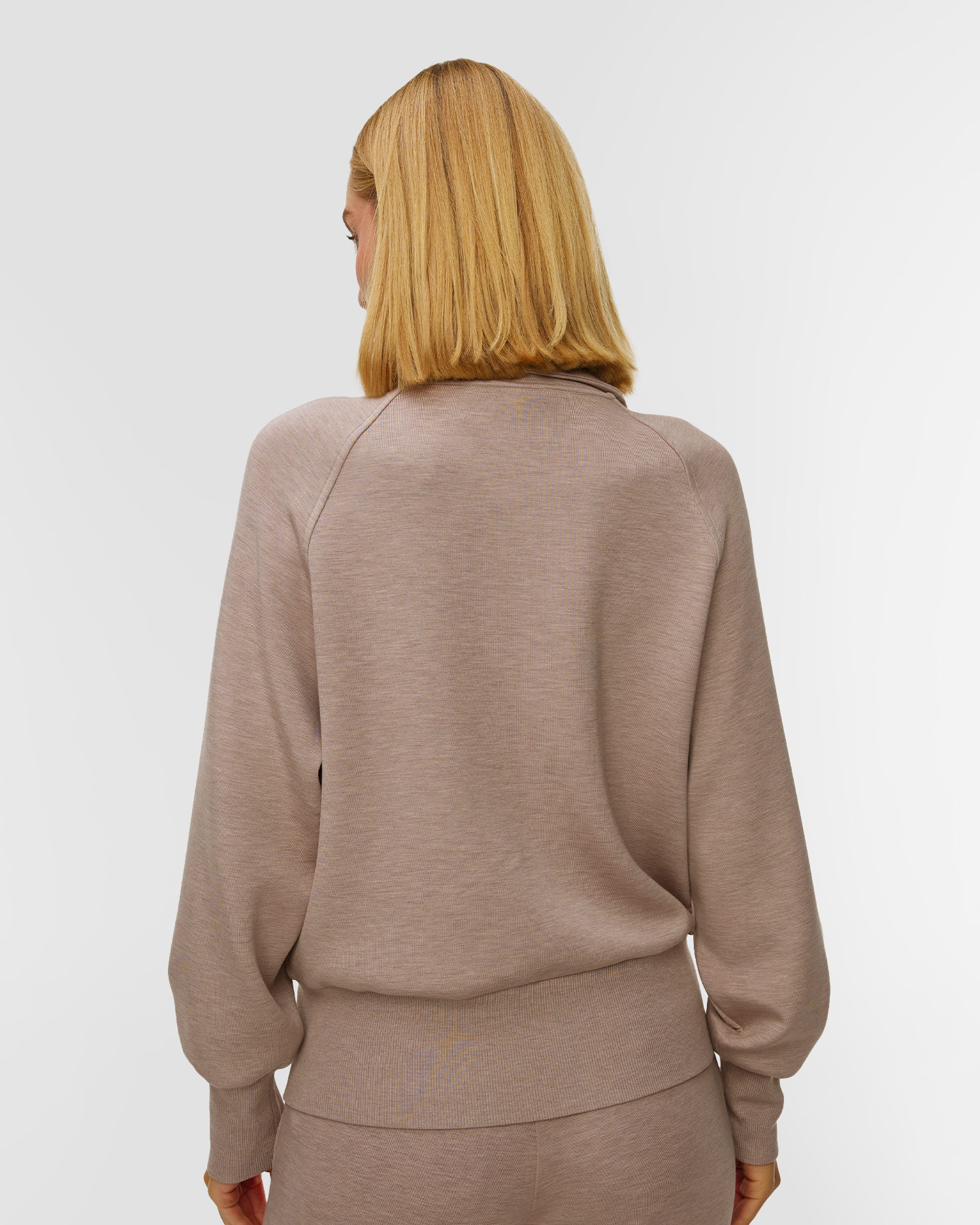 Bluza maro pentru femei Varley Roxbury Zip Through