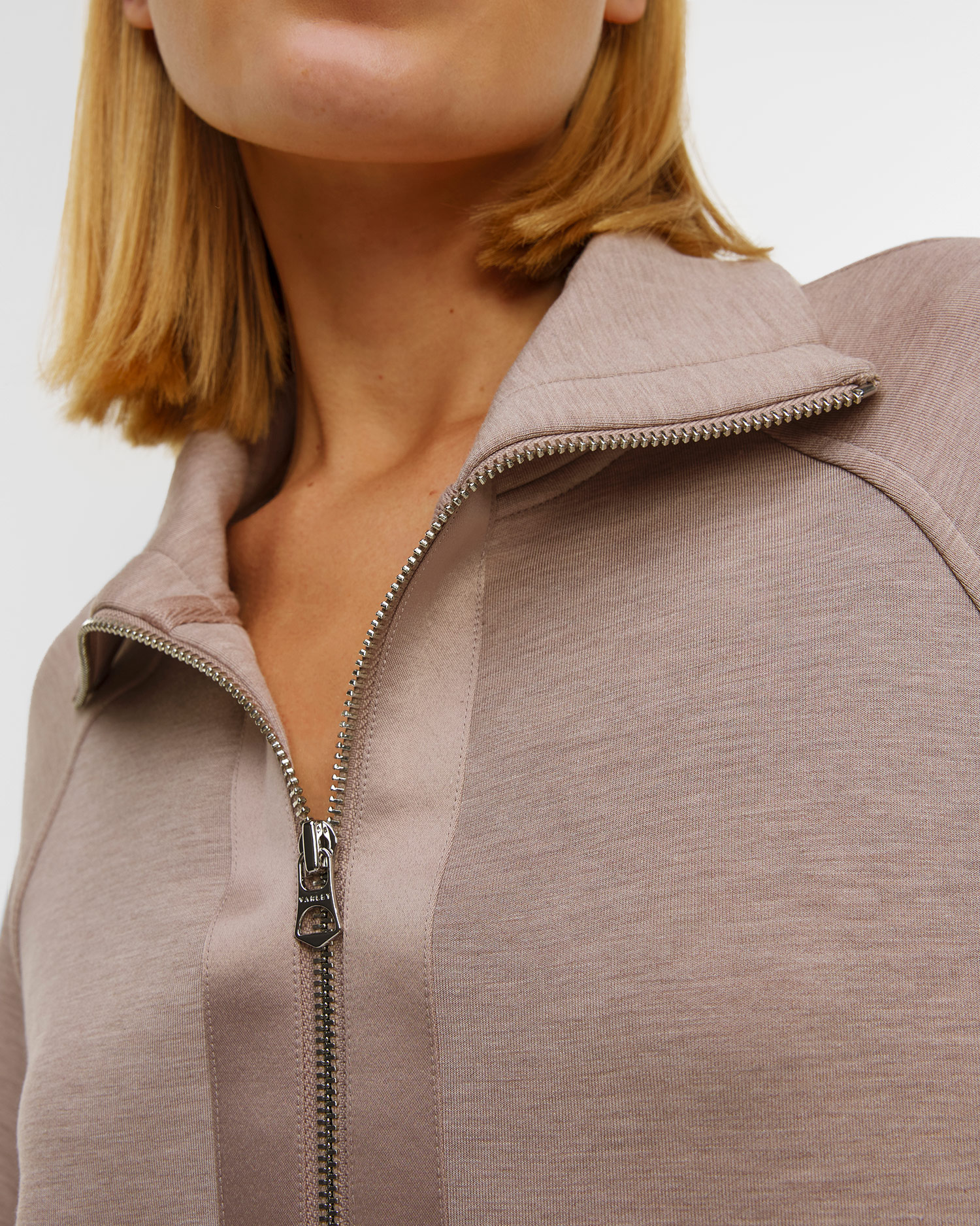 Bluza maro pentru femei Varley Roxbury Zip Through