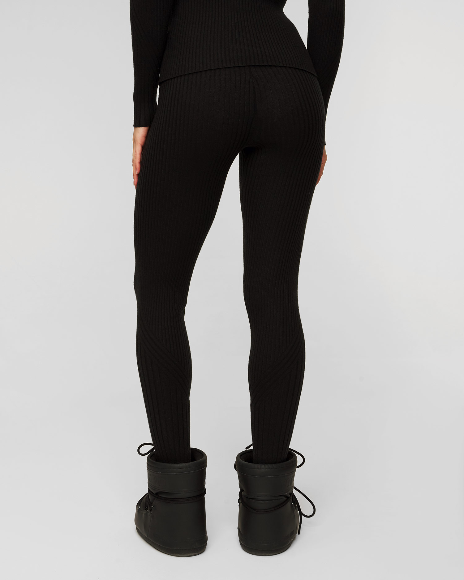 Černé dámské sportovní legíny Varley Mocado Rib Knit Legging